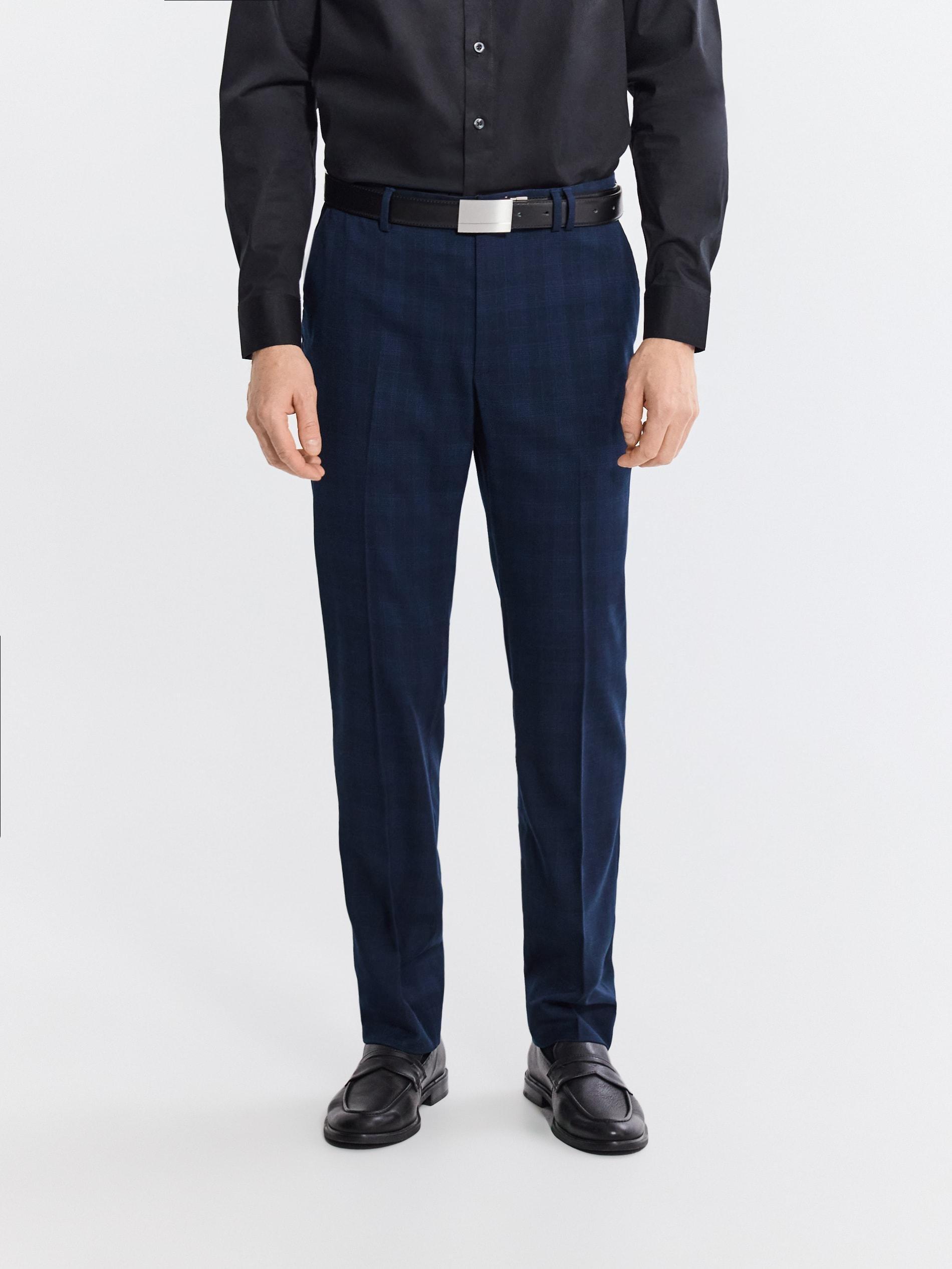 Navy Slim Suit Trousers, Navy, large image number 0