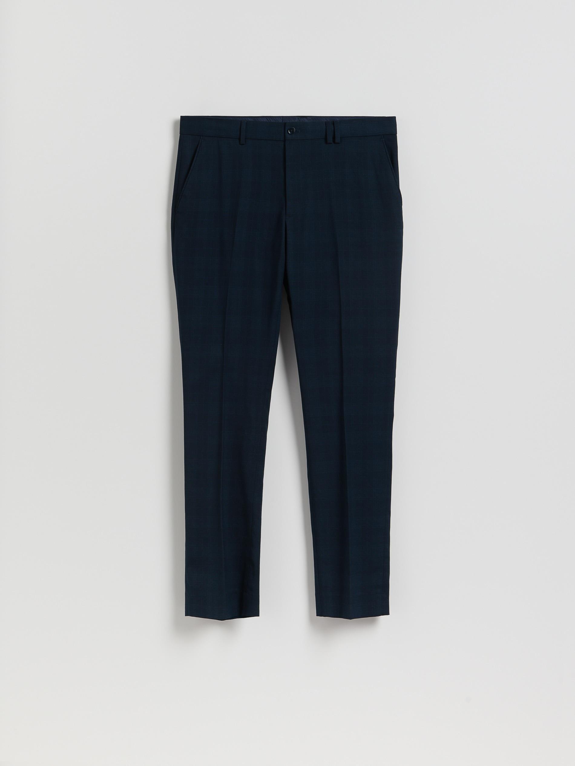 Navy Slim Suit Trousers, Navy, large image number 4