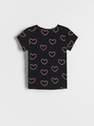 Reserved - Black Printed T-Shirt, Kids Girl