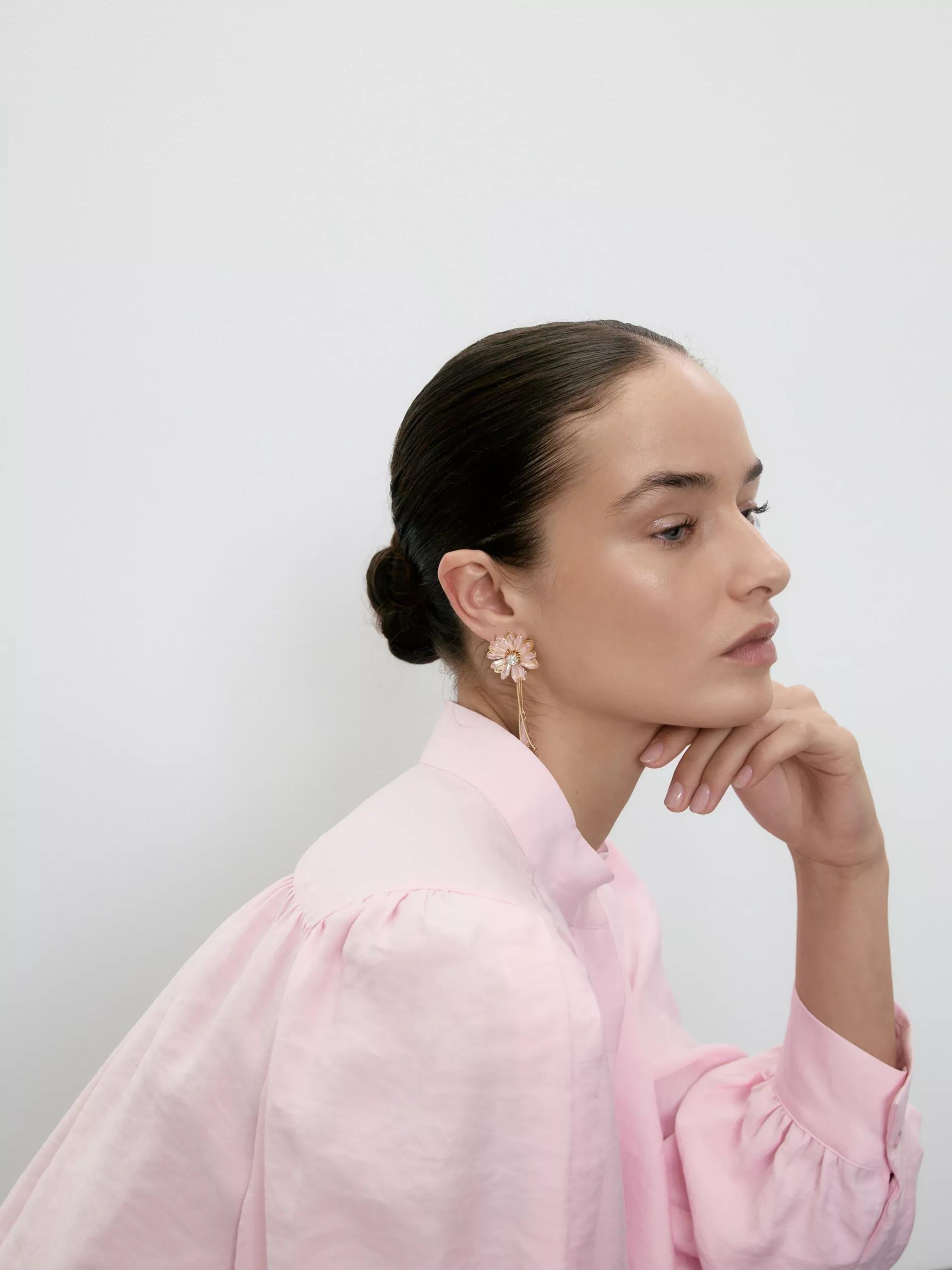 Pink Earrings, Pink, large image number 3