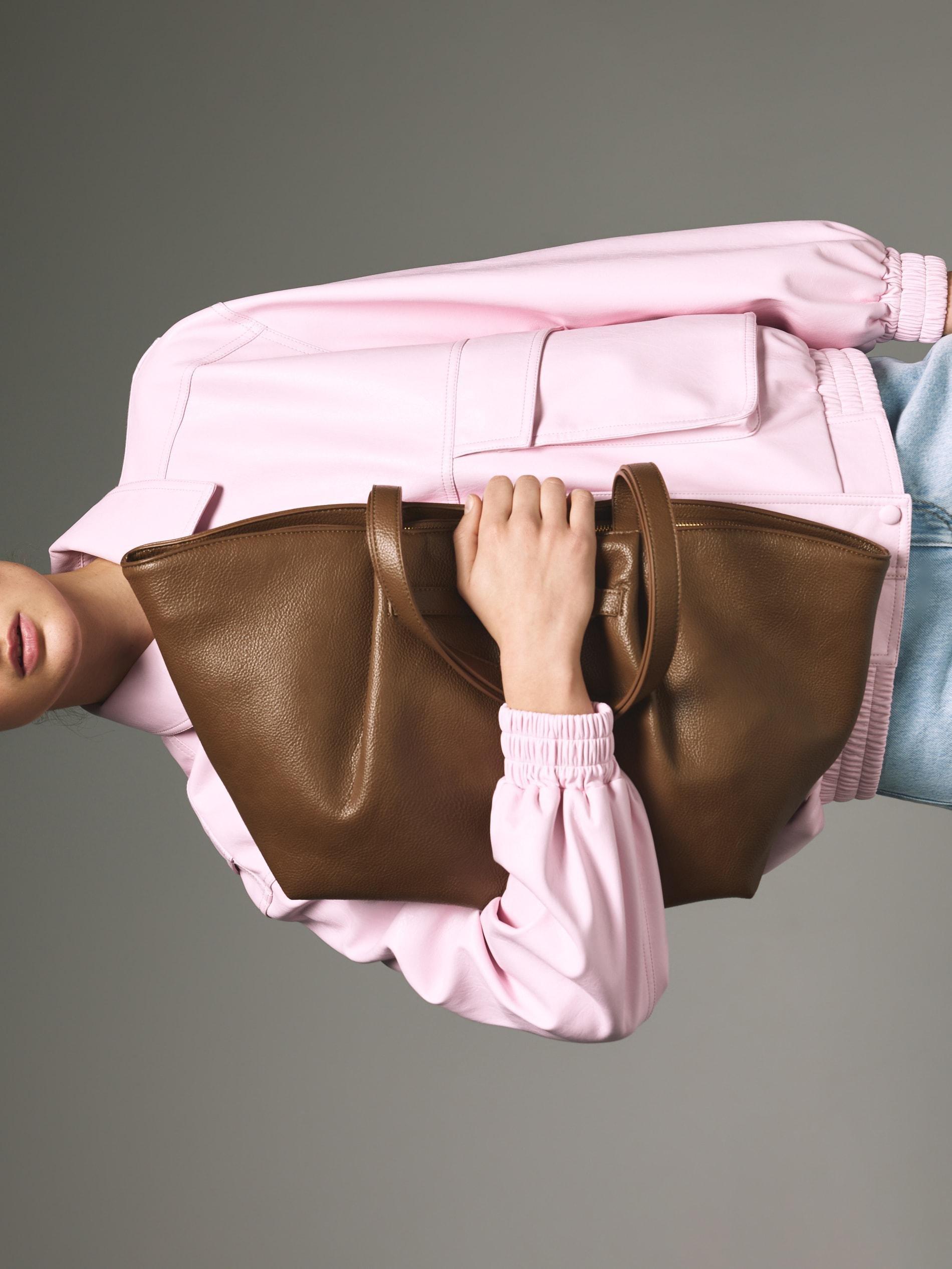 Beige Shopper Bag, Beige, large image number 1