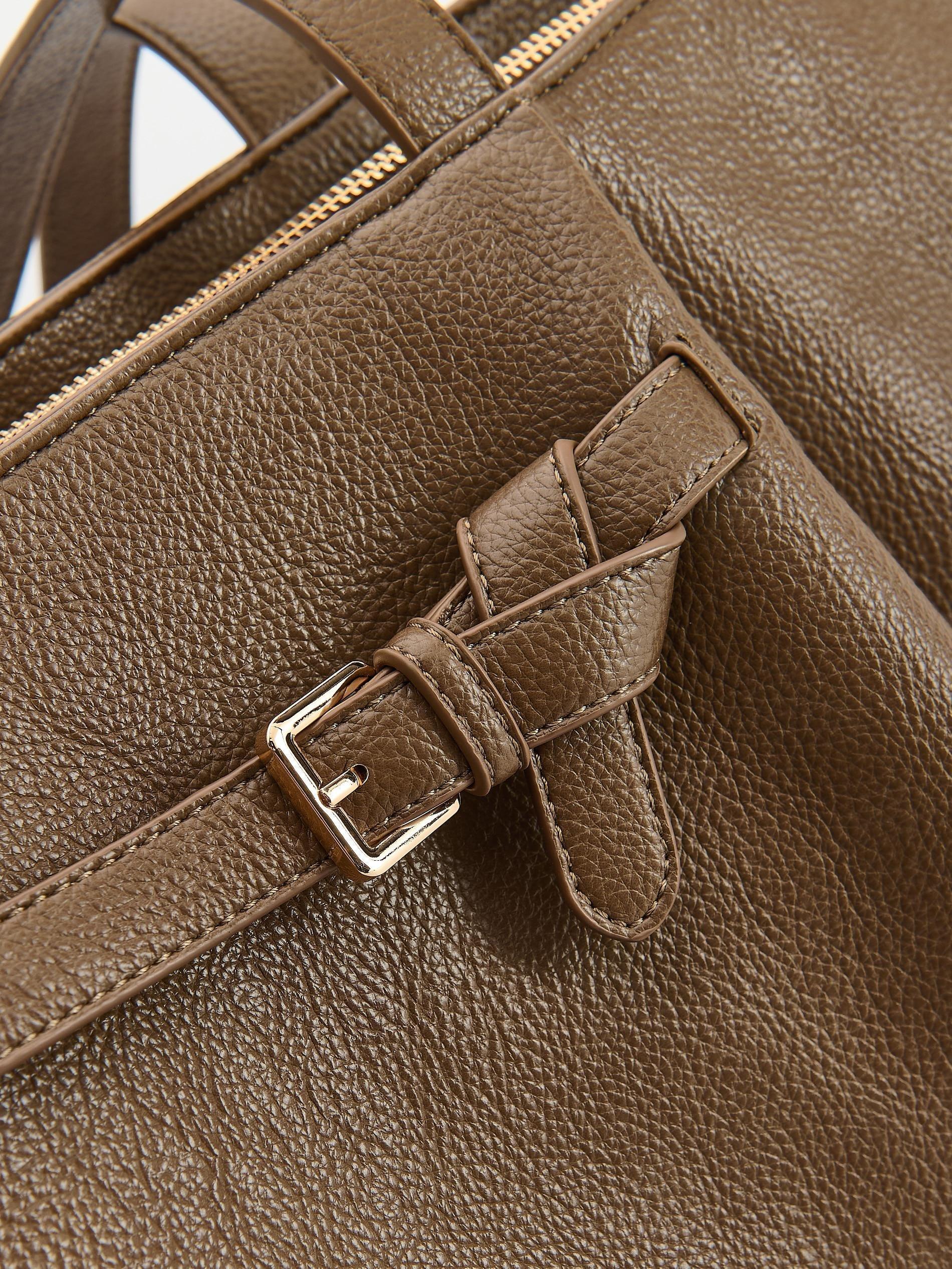 Beige Shopper Bag, Beige, large image number 4