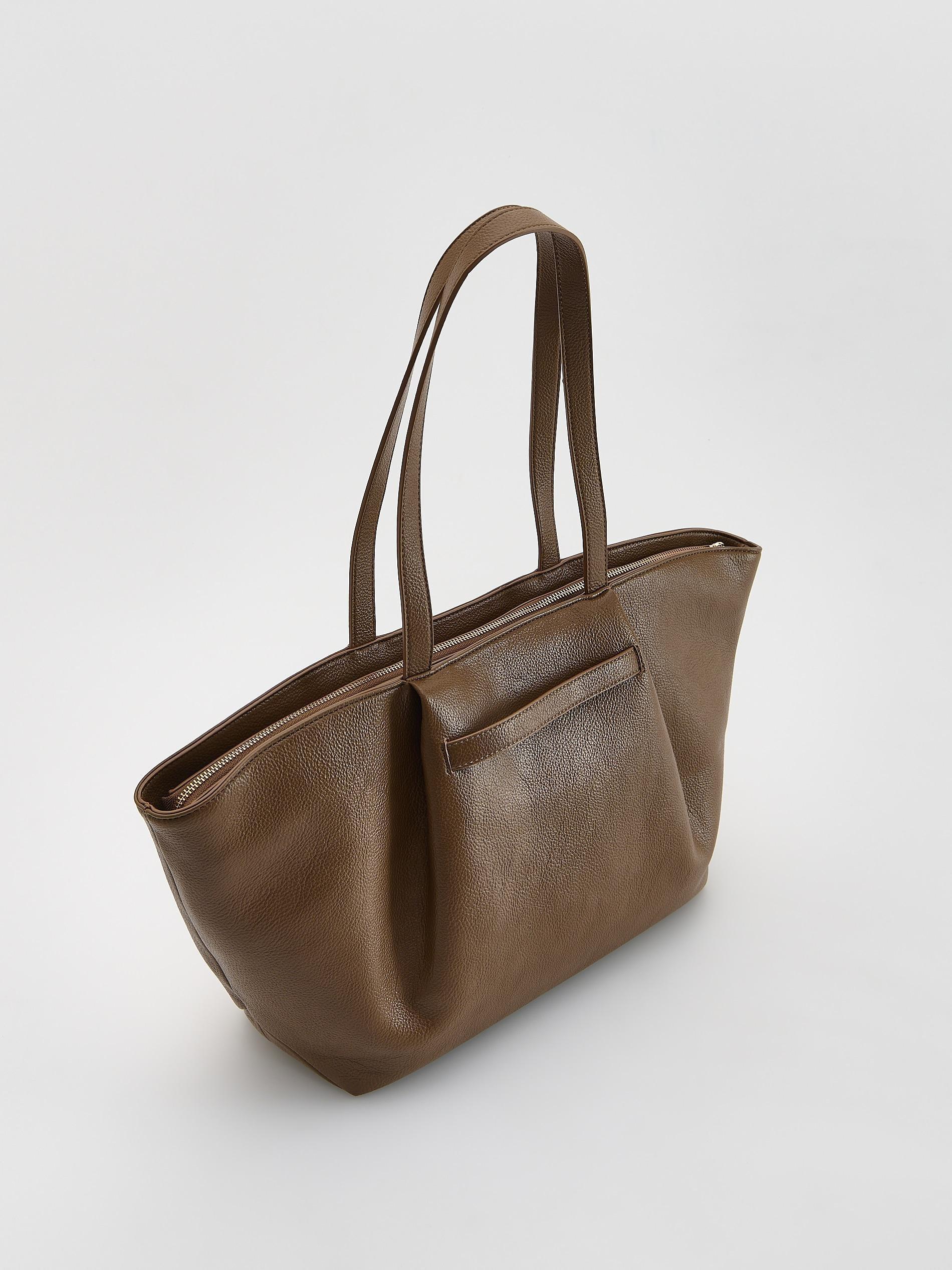 Beige Shopper Bag, Beige, large image number 5