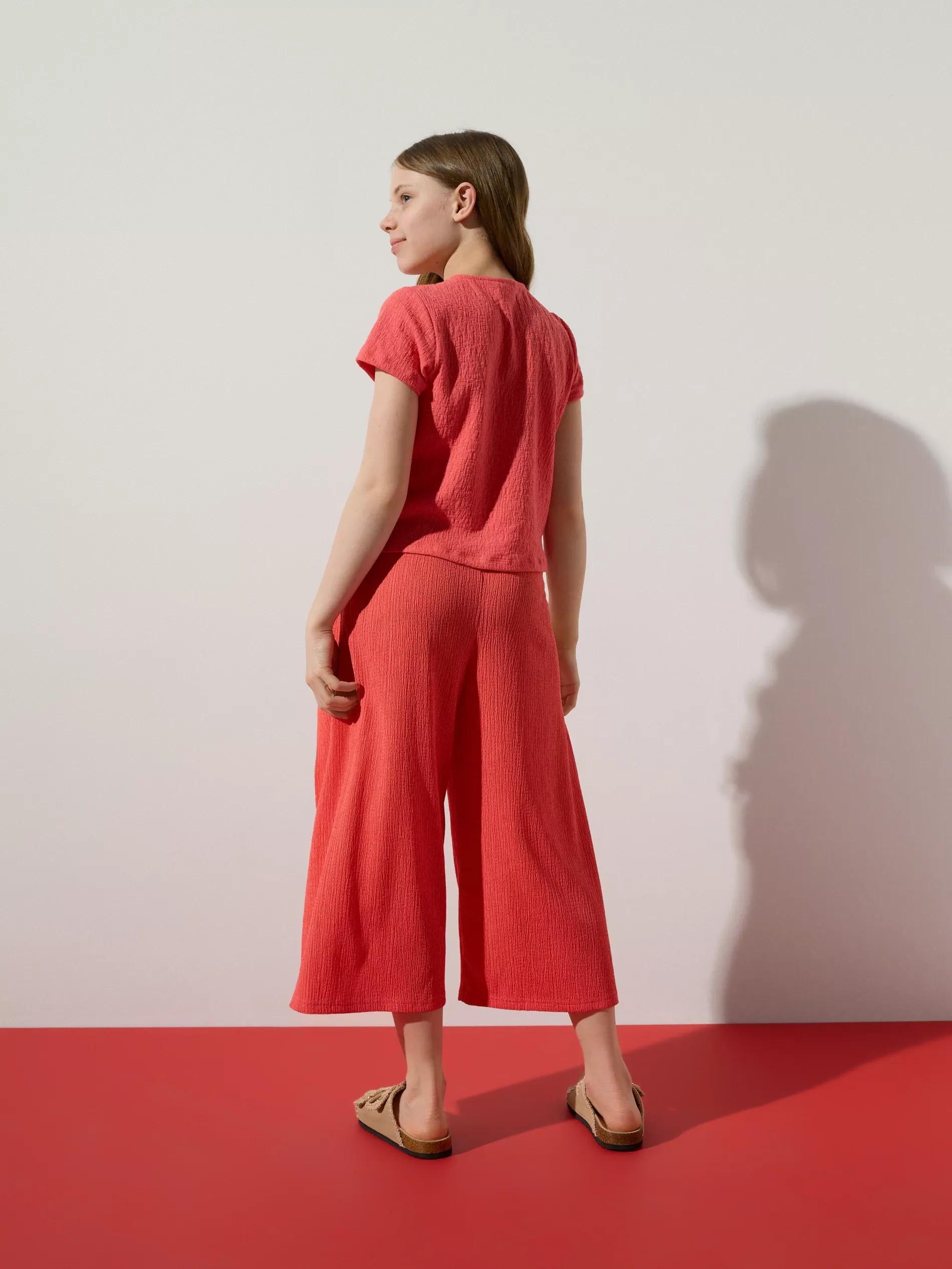 Orange Top With Asymmetrical Seam, Orange, large image number 4