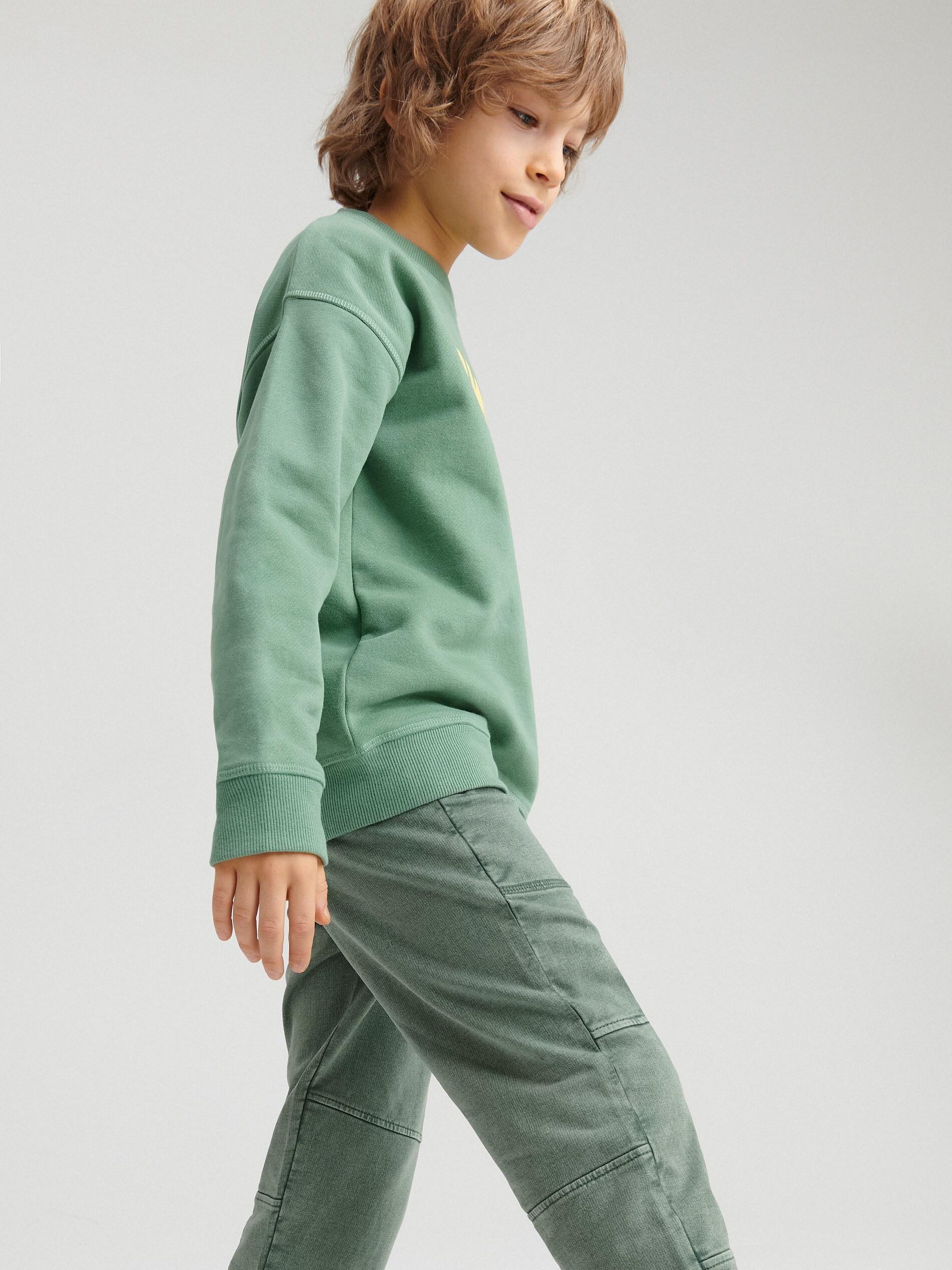 Light Green Sweatpants With Pockets, Kids Boy, , large image number 1