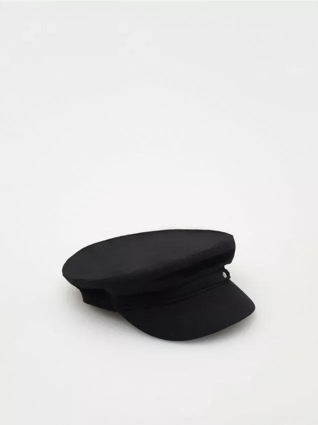 Black Peaked Cap, Kids Girls, , large image number 0