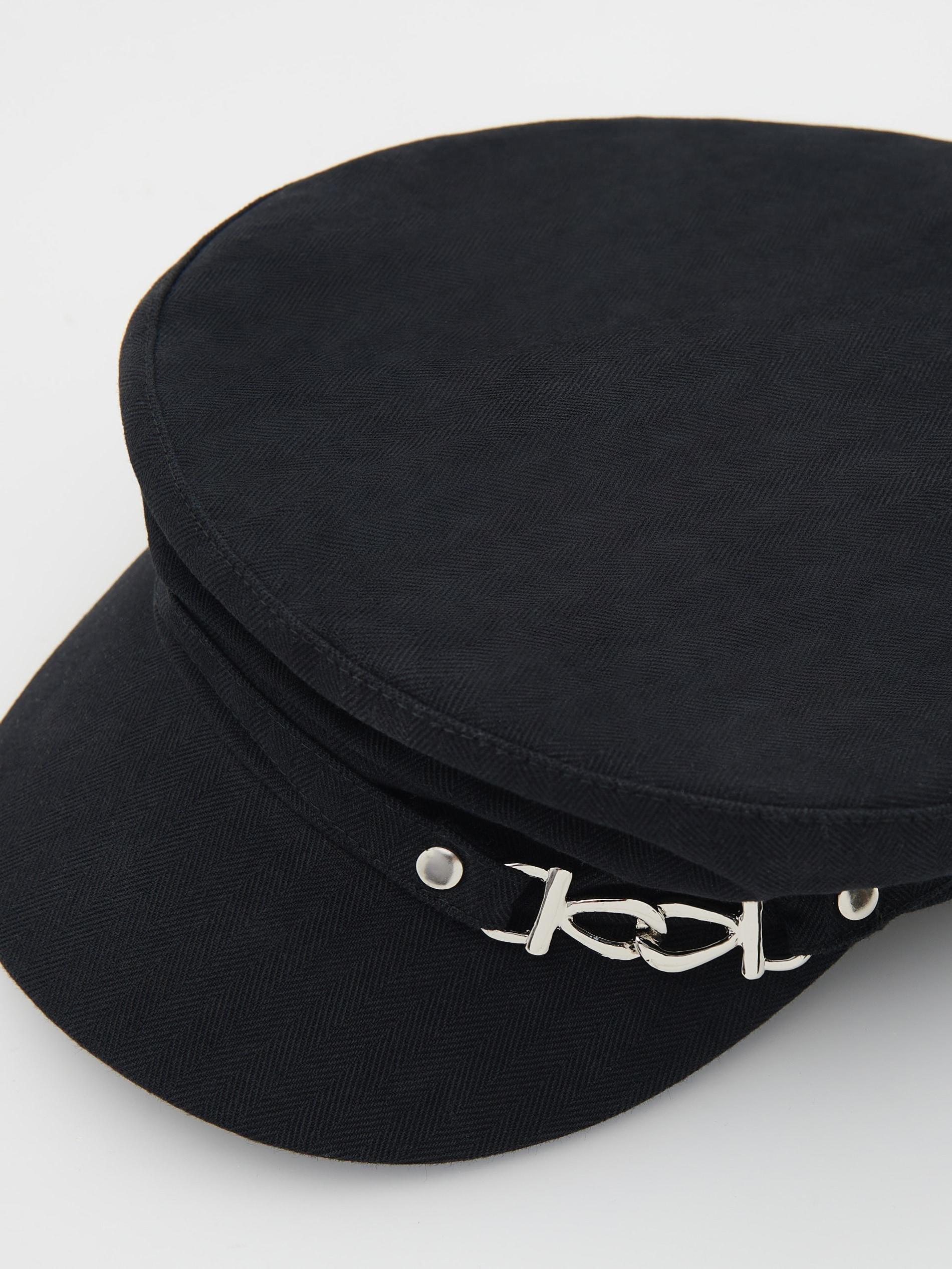 Black Peaked Cap, Kids Girls, , large image number 2