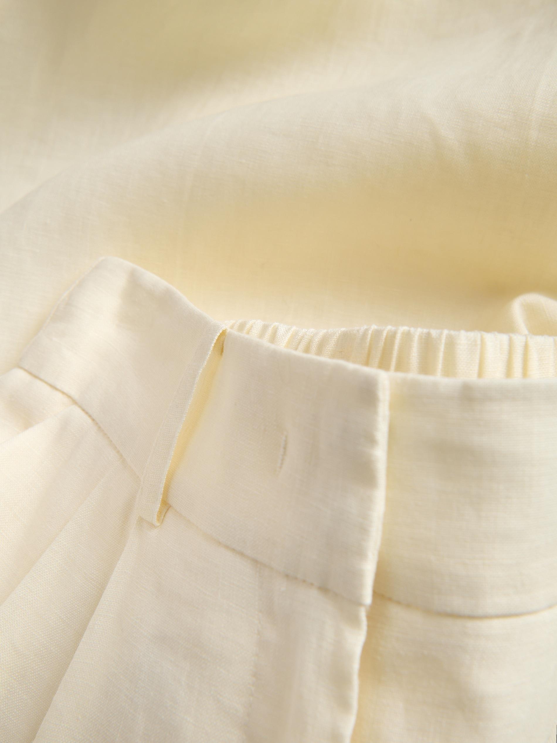 Cream Linen Trousers, Ivory, large image number 5