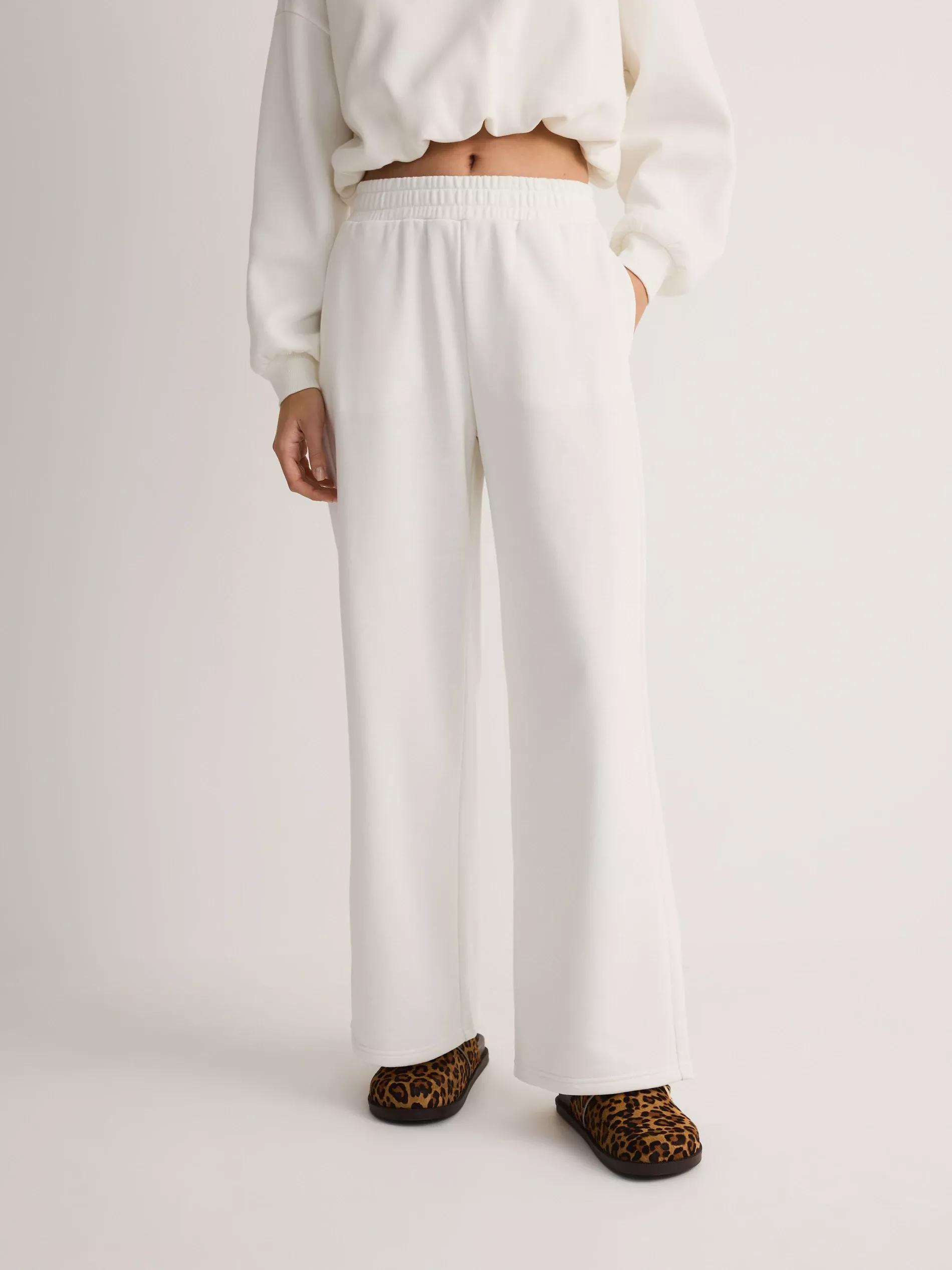 Cream Cotton Rich Sweatpants, , large image number 0