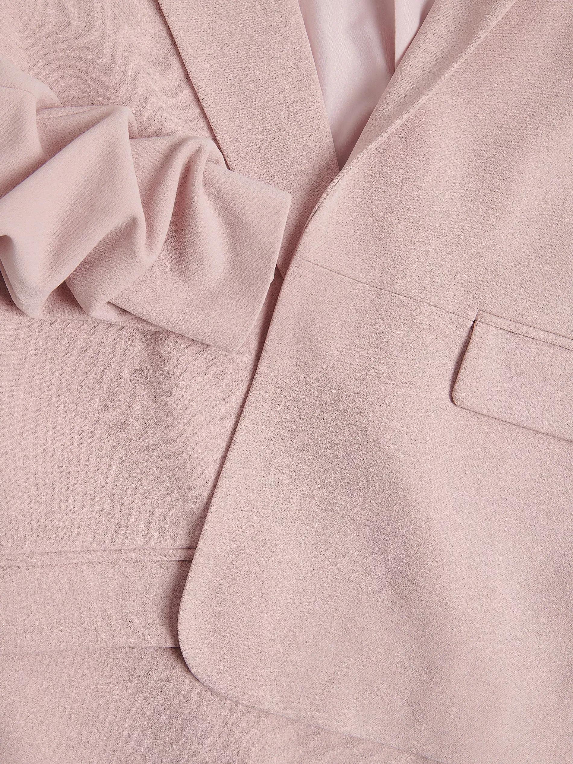 PASTEL PINK Blazer with crinkled sleeves, , large image number 1