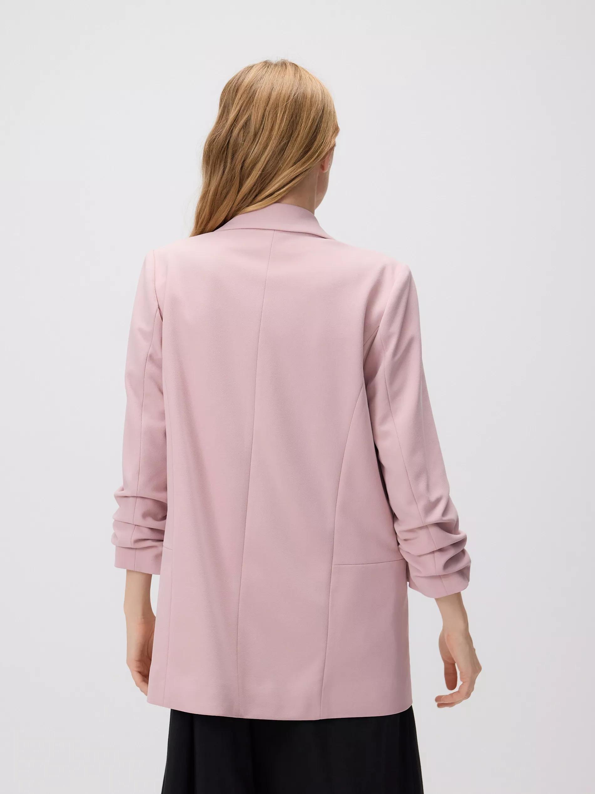 PASTEL PINK Blazer with crinkled sleeves, Pink, large image number 3