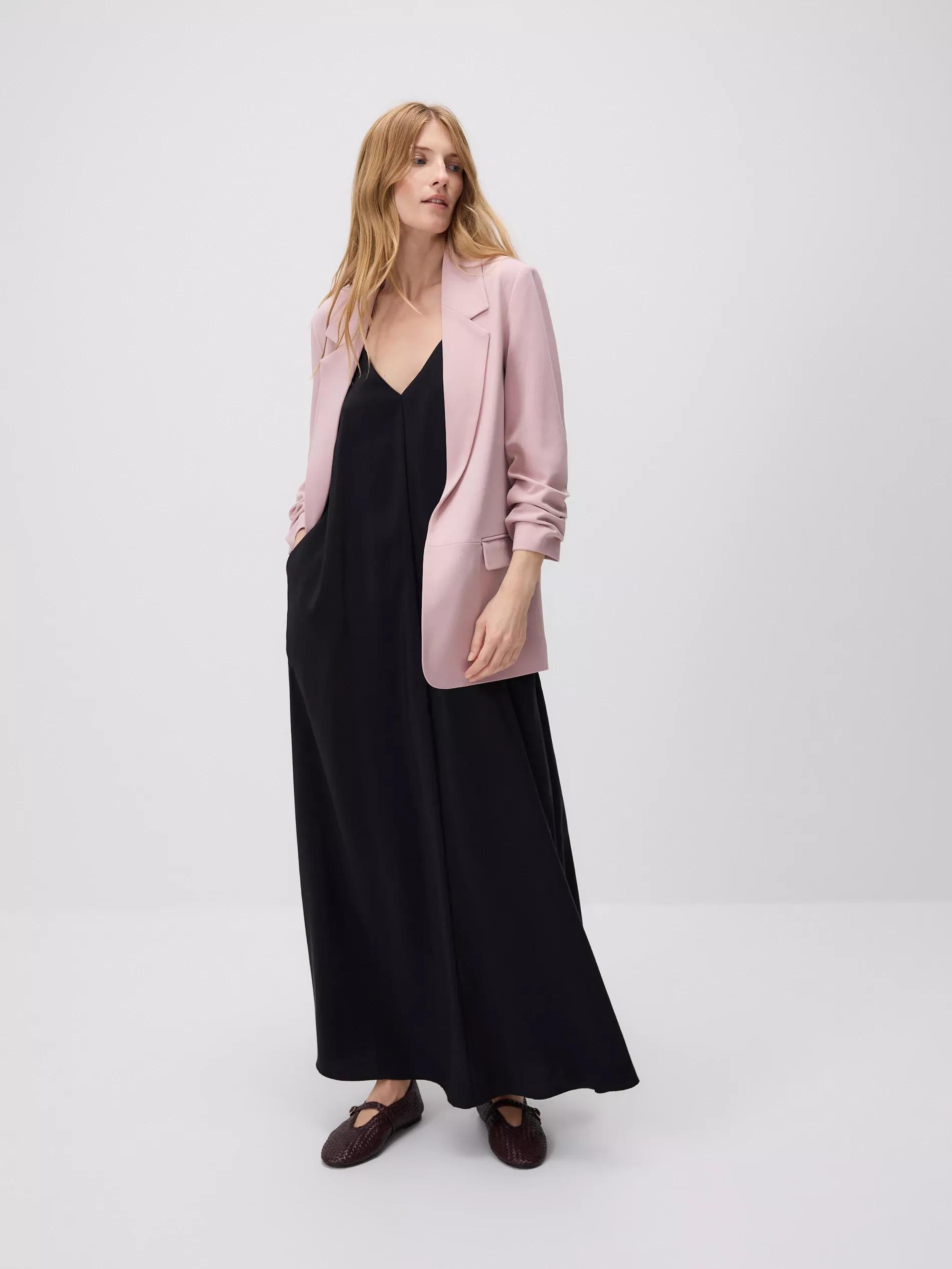 PASTEL PINK Blazer with crinkled sleeves, Pink, large image number 4