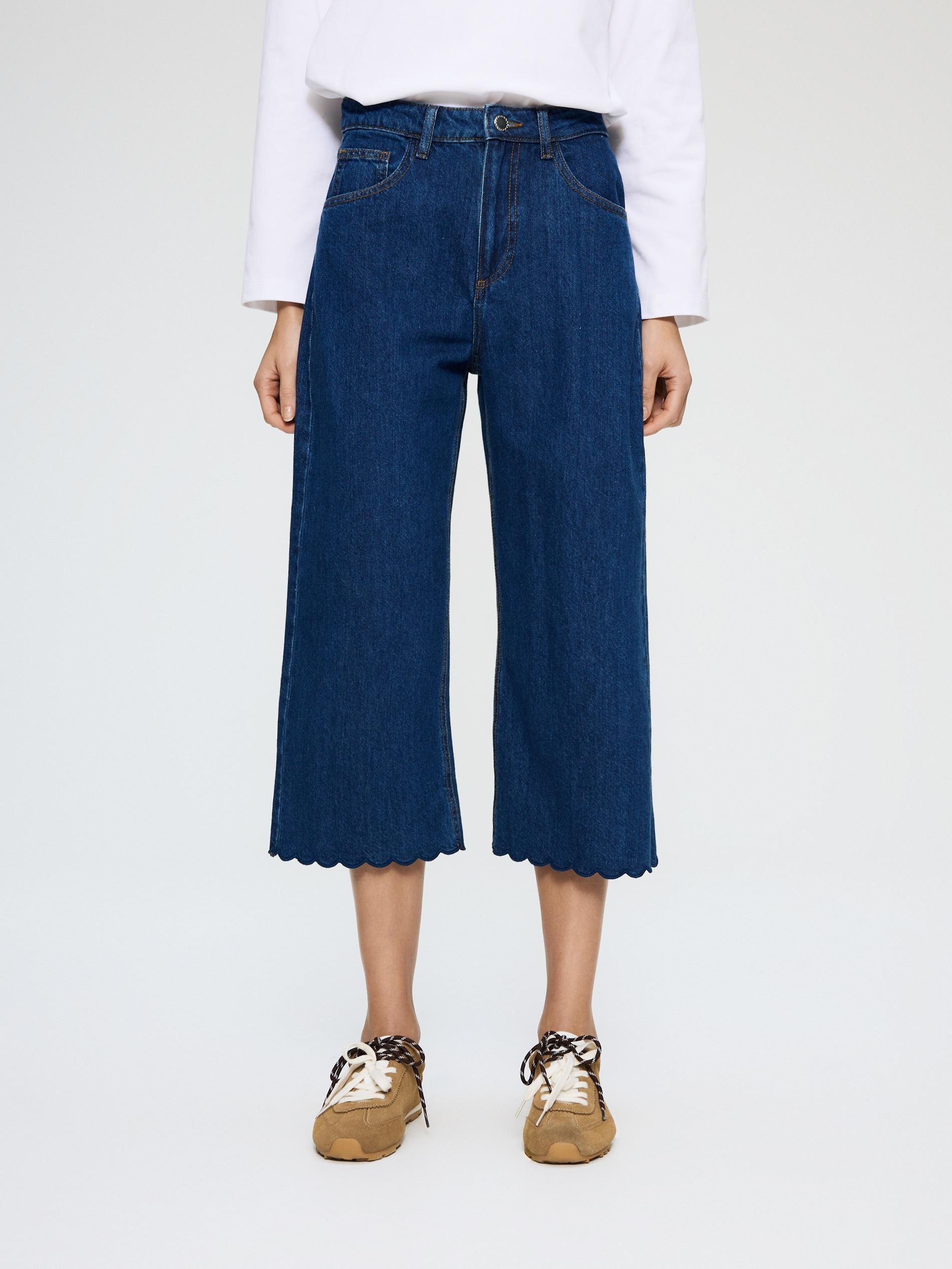 Blue Jeans Culotte Jeans, Blue, large image number 1