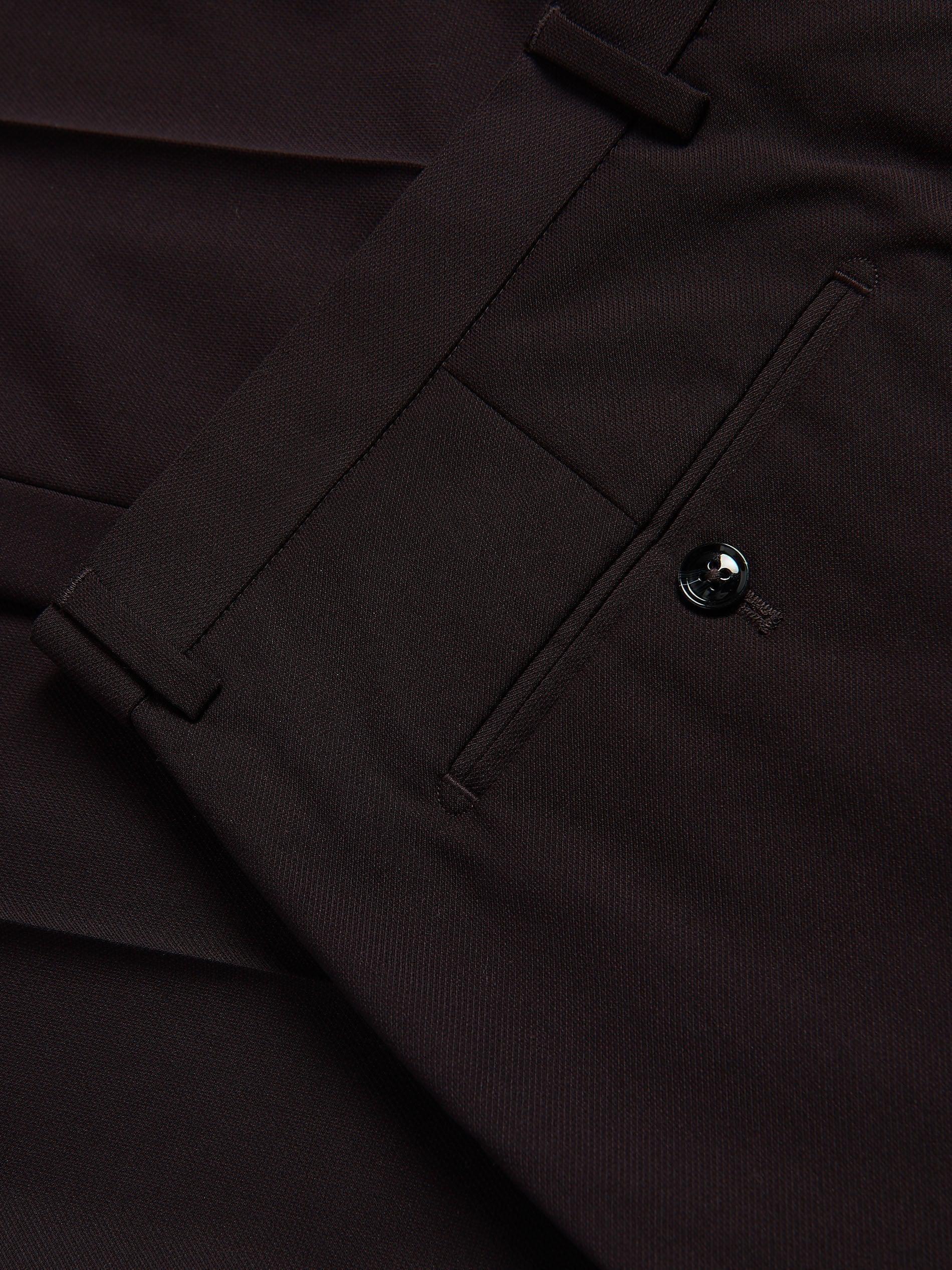 Brown Slim Suit Trousers, Burgundy, large image number 4