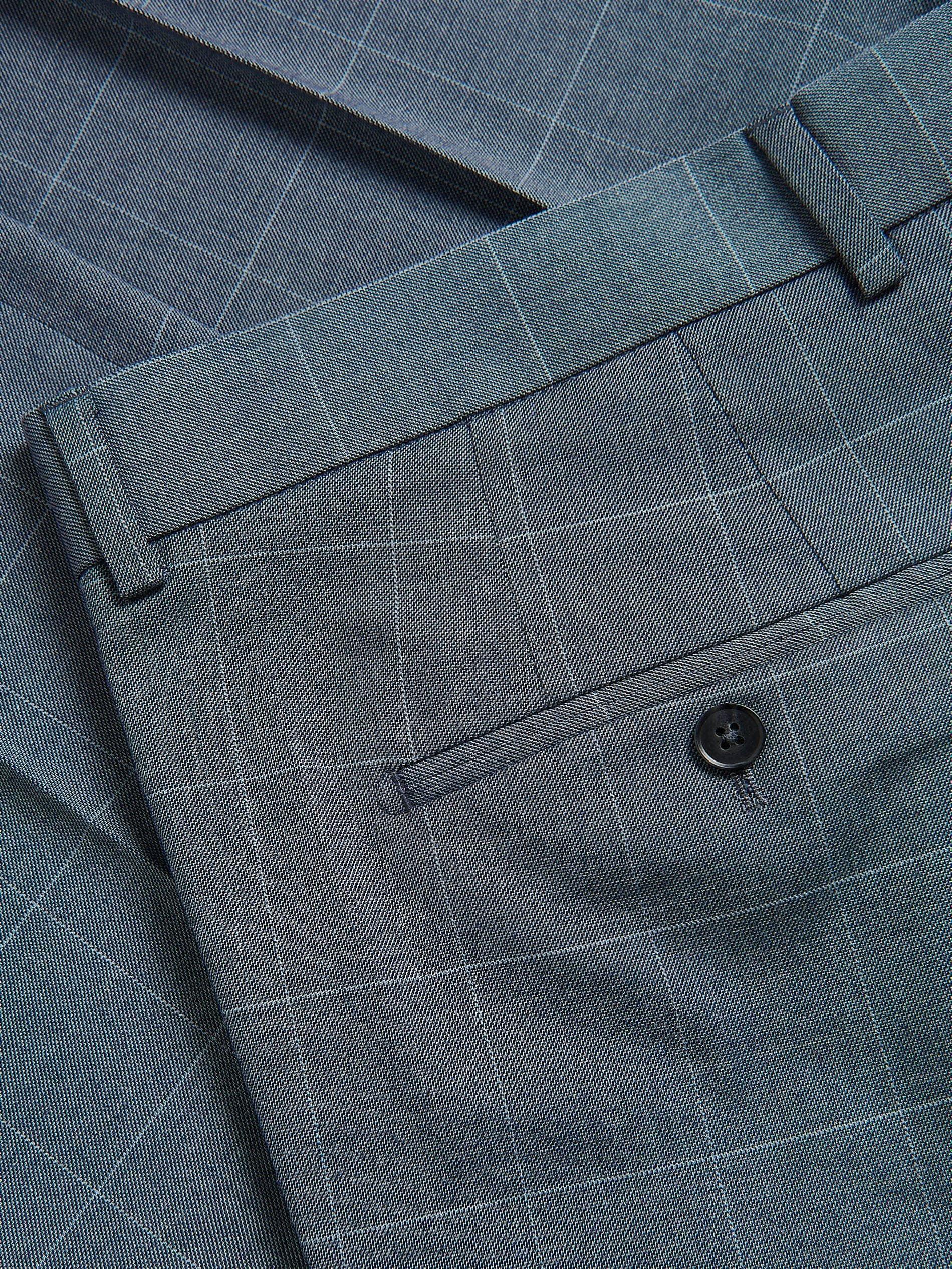 Indigo Viscose Rich Suit Trousers, 7401_57P, large image number 4