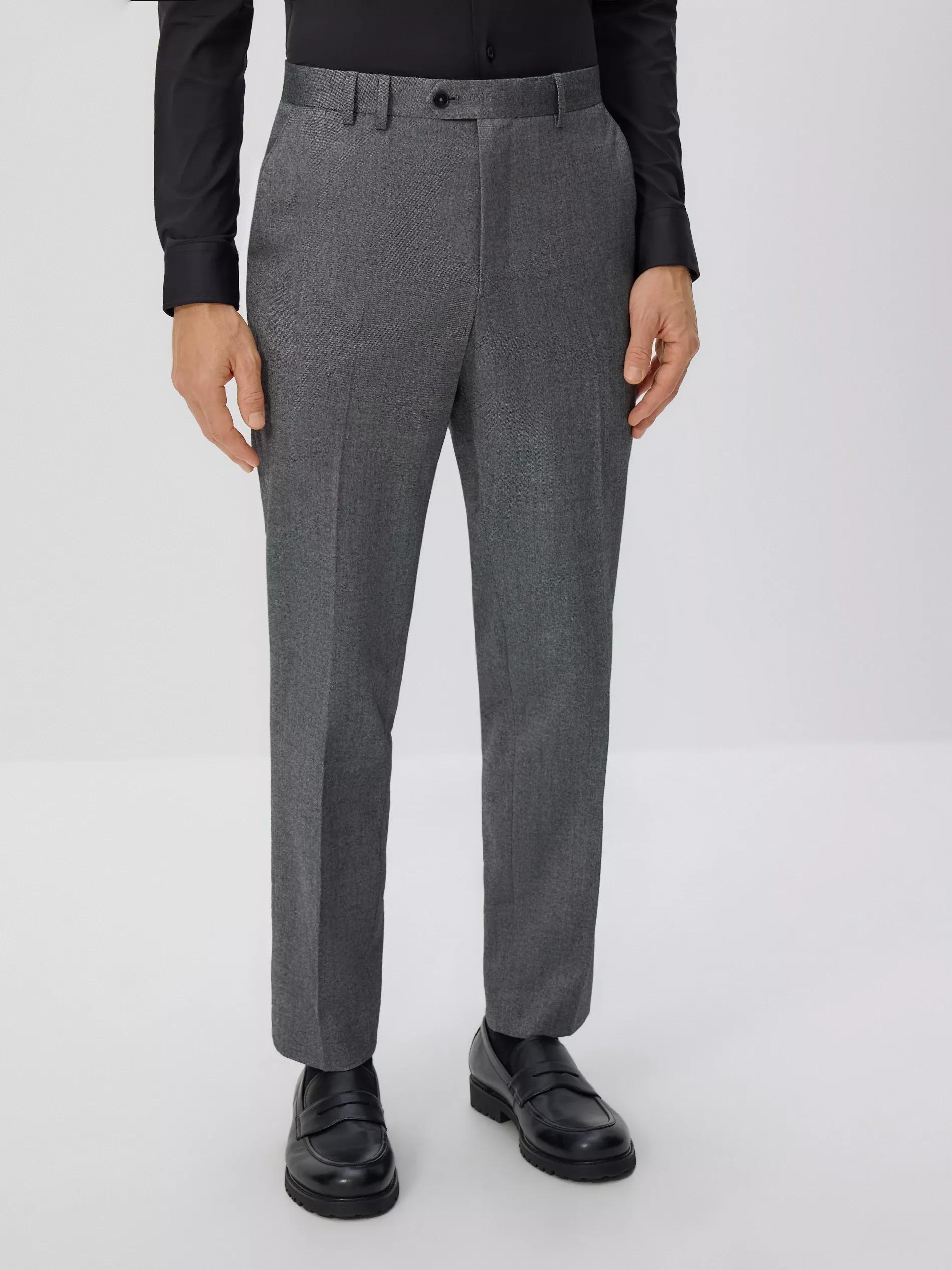 Black Suit Trousers With Pressed Crease, Black, large image number 0