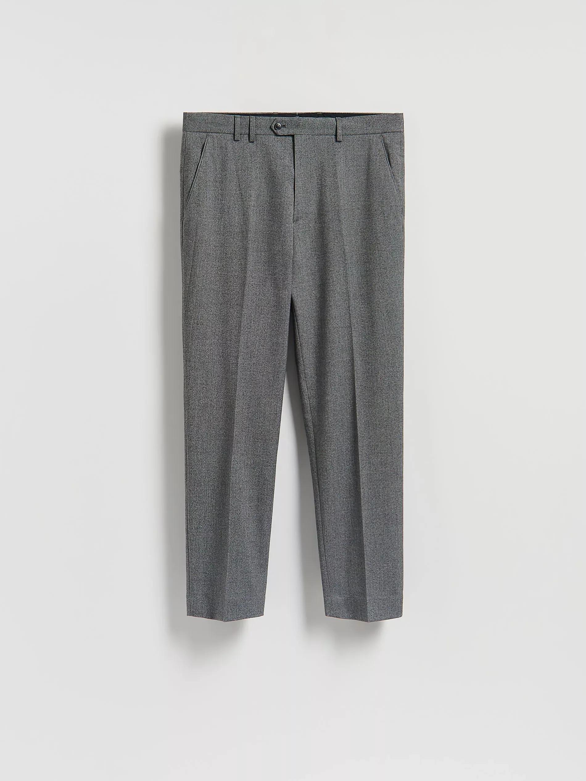 Black Suit Trousers With Pressed Crease, Black, large image number 3
