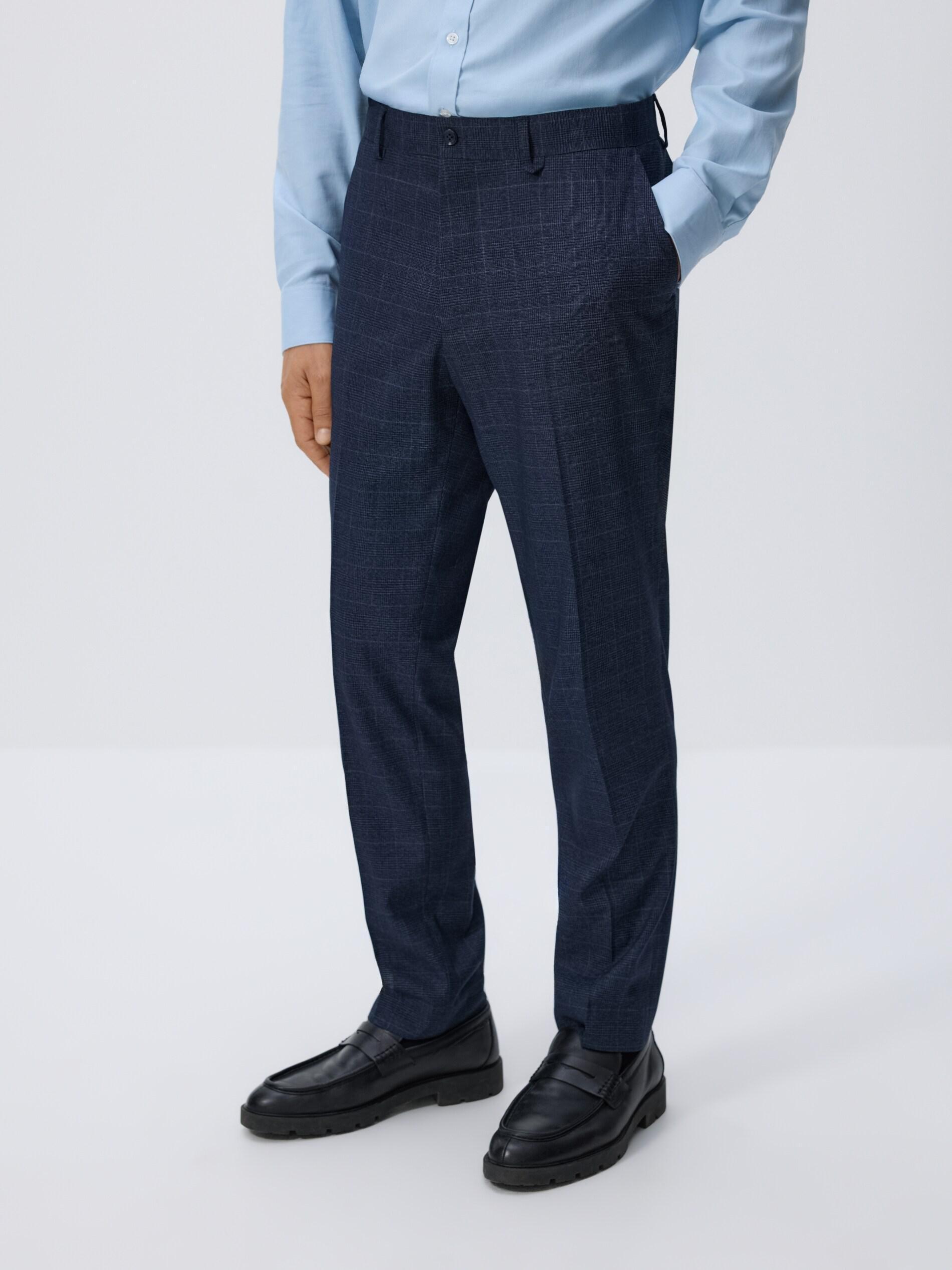 Navy Slim Fit Suit Trousers, Navy, medium