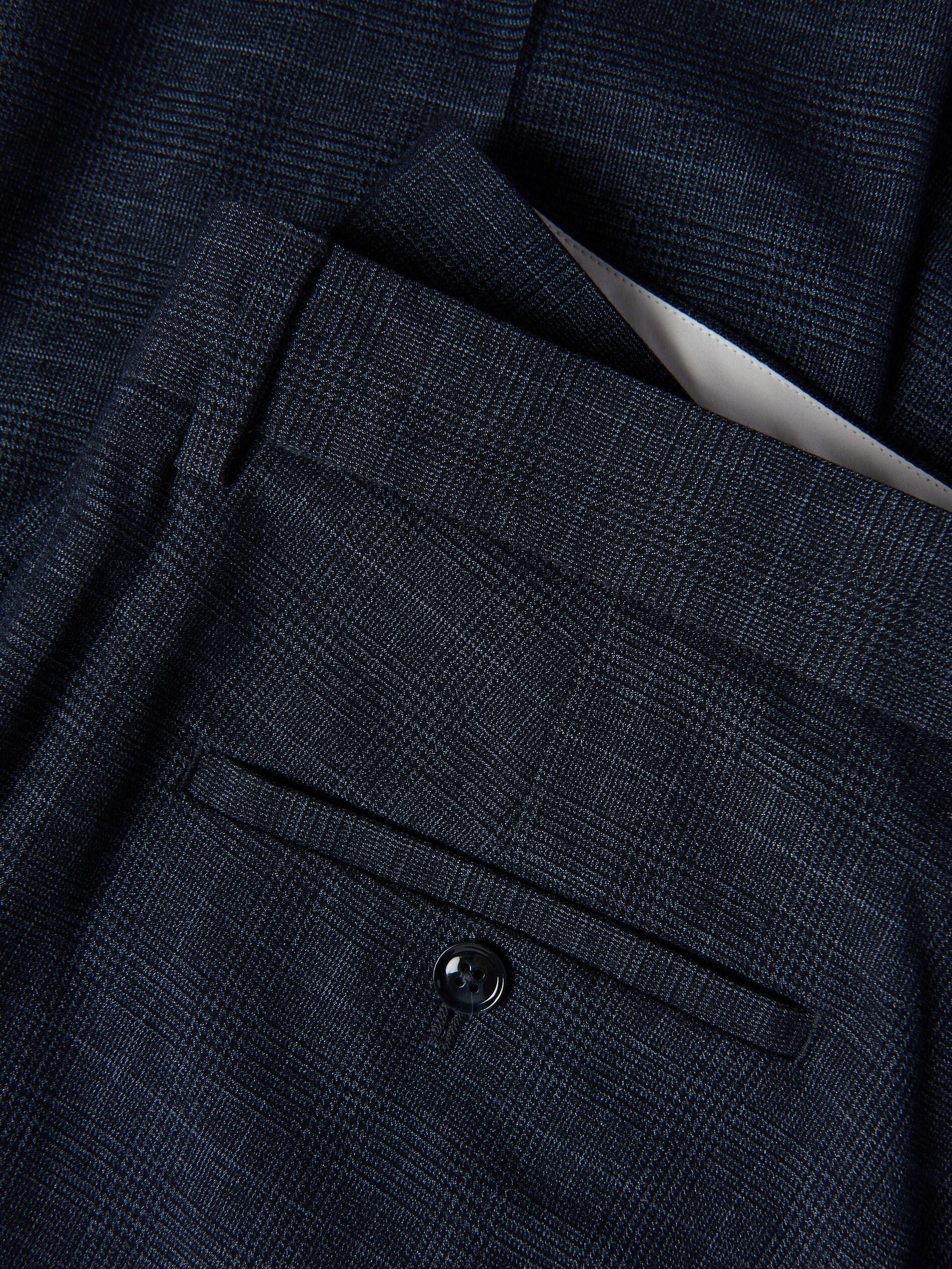 Navy Slim Fit Suit Trousers, Navy, large image number 4