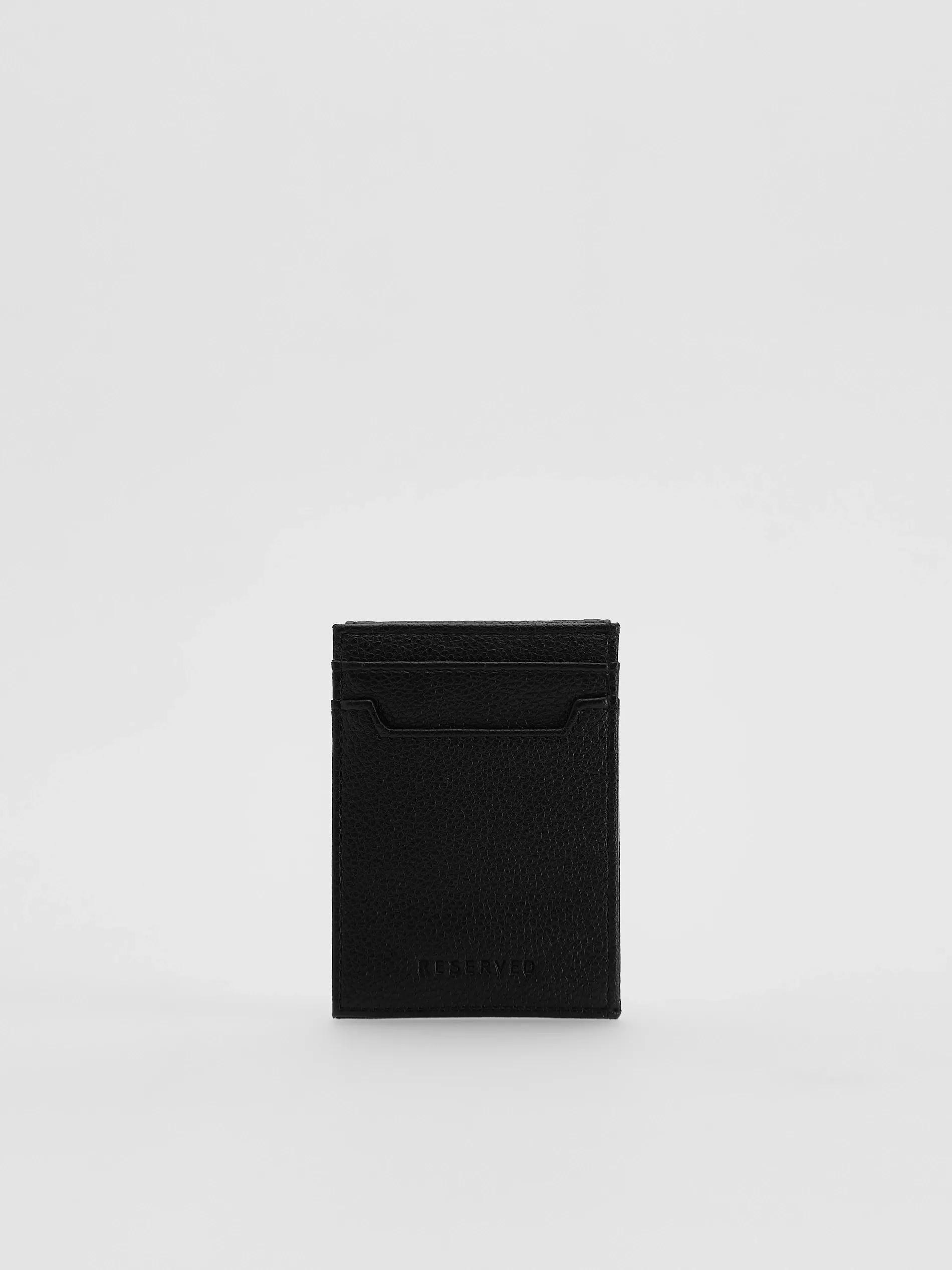 Black Small Wallet With Card Holder, , medium