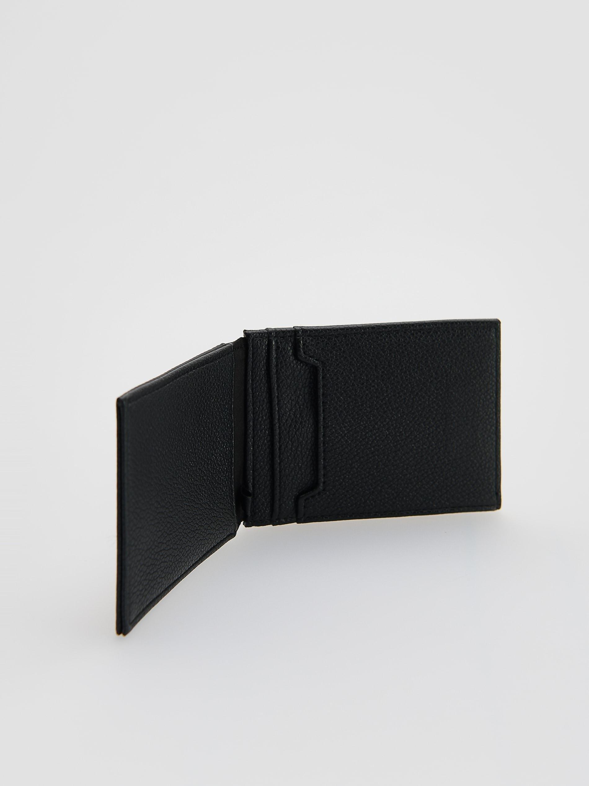 Black Small Wallet With Card Holder, Black, large image number 2