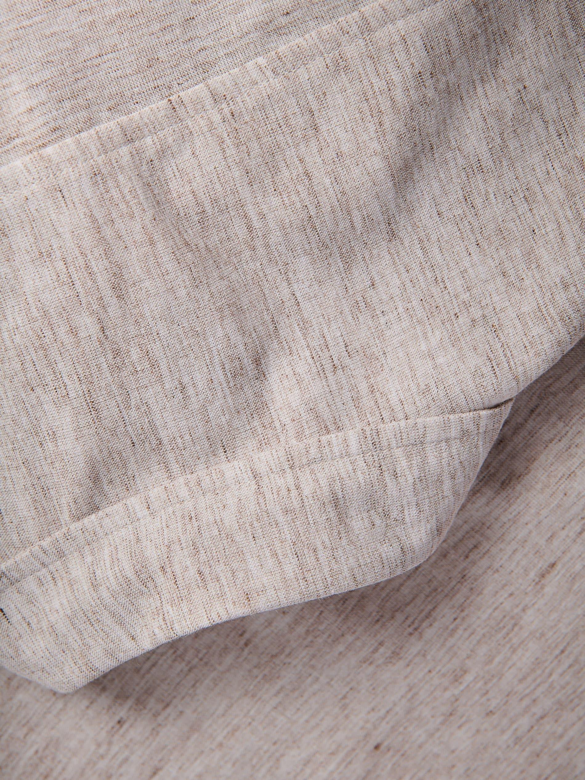 BEIGE Regular fit shirt with linen blend, Beige, large image number 5