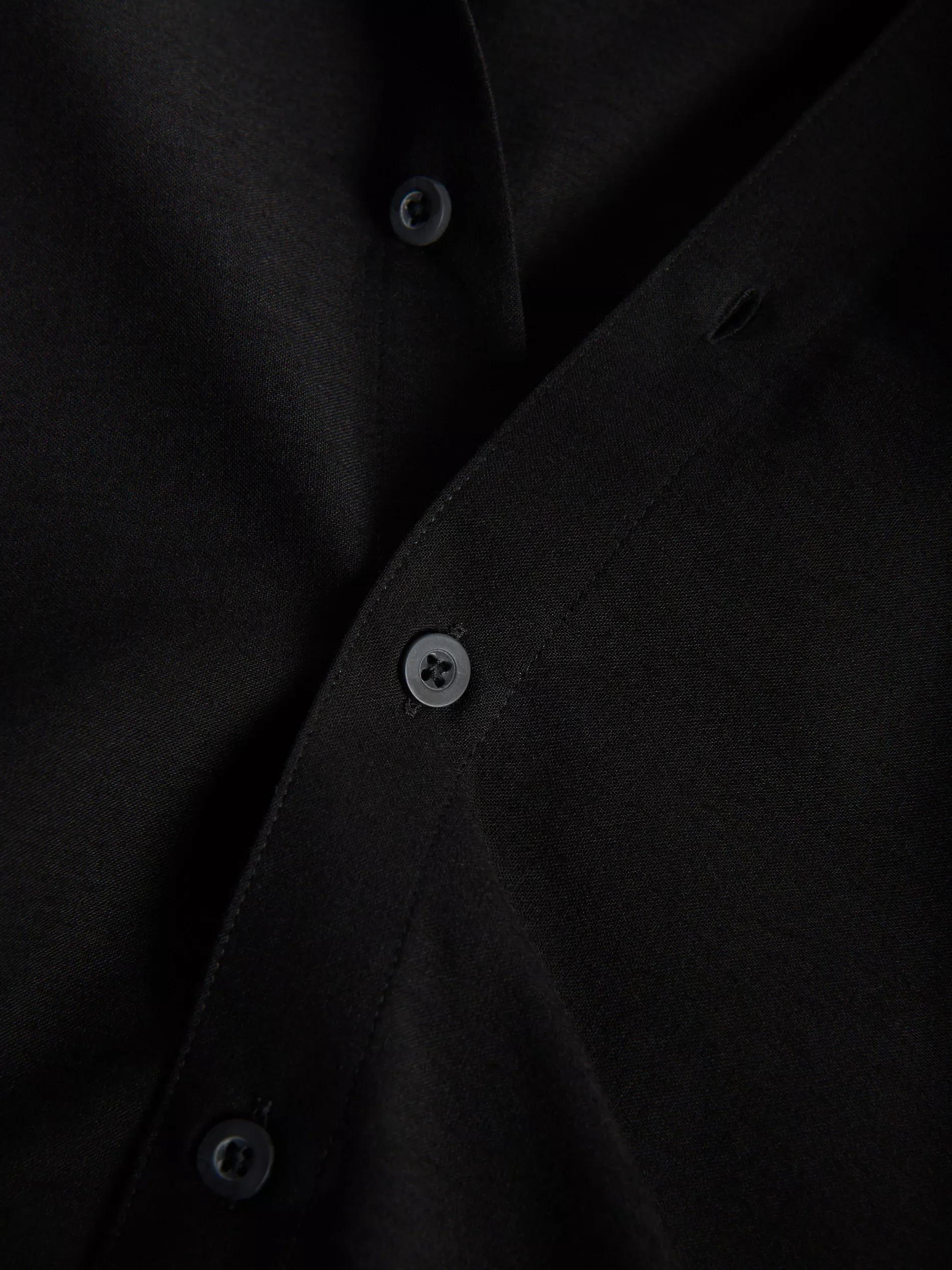 BLACK Regular fit shirt with linen blend, , large image number 2