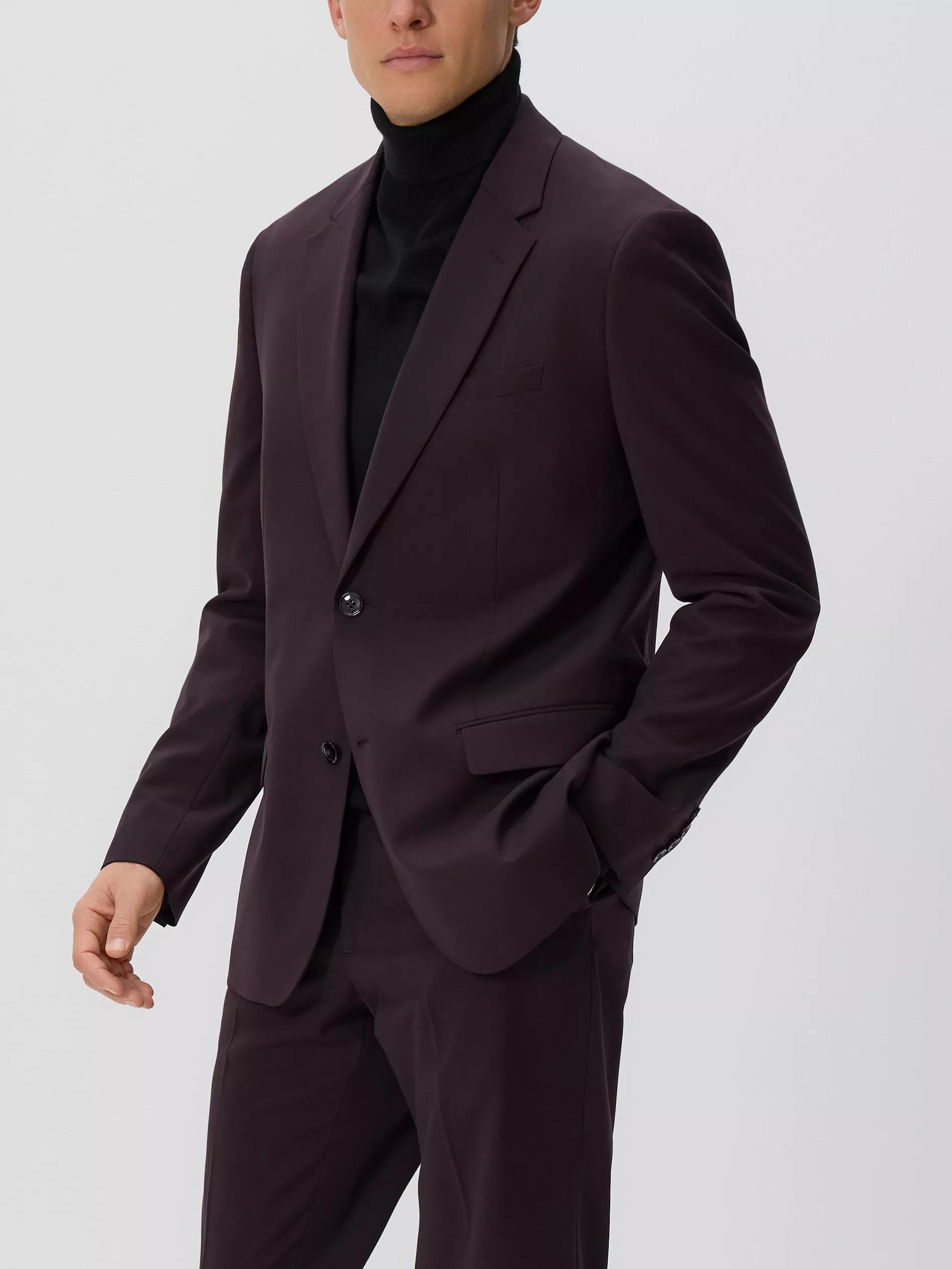 Brown Slim Fit Blazer, Burgundy, large image number 2