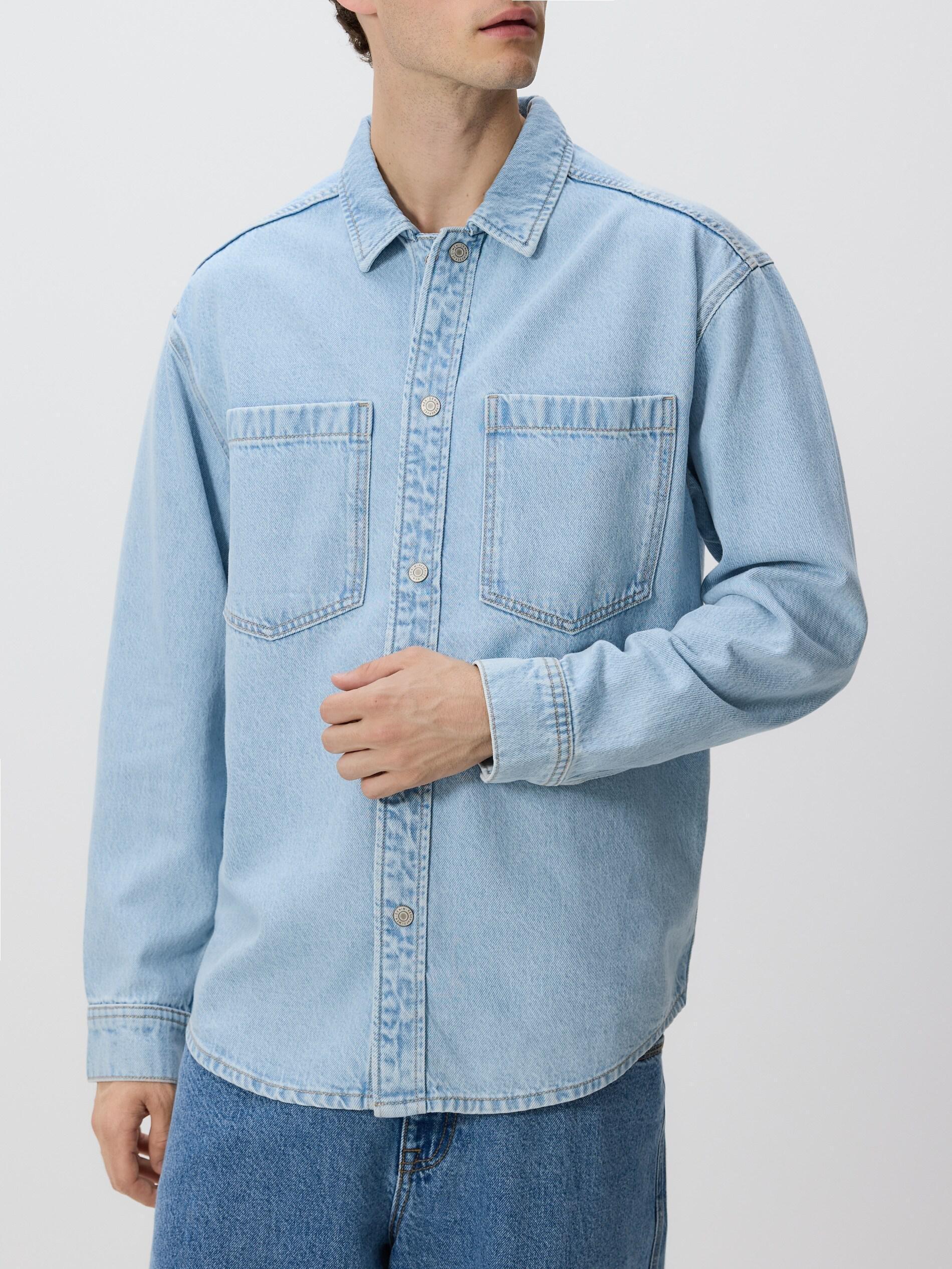 BLUE Comfort fit denim shirt, Blue, large image number 1