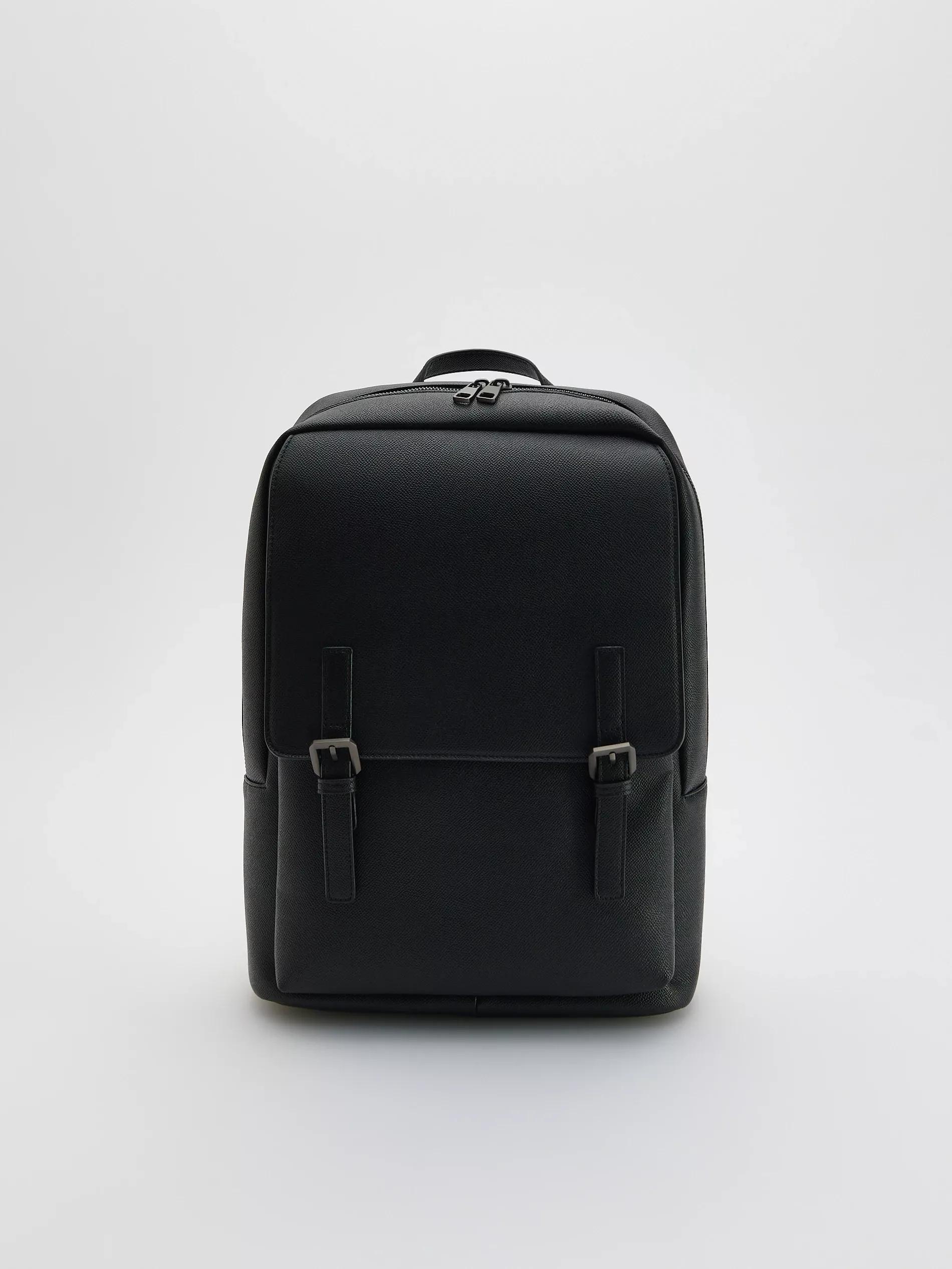 Black Backpack With Handle, Black, medium