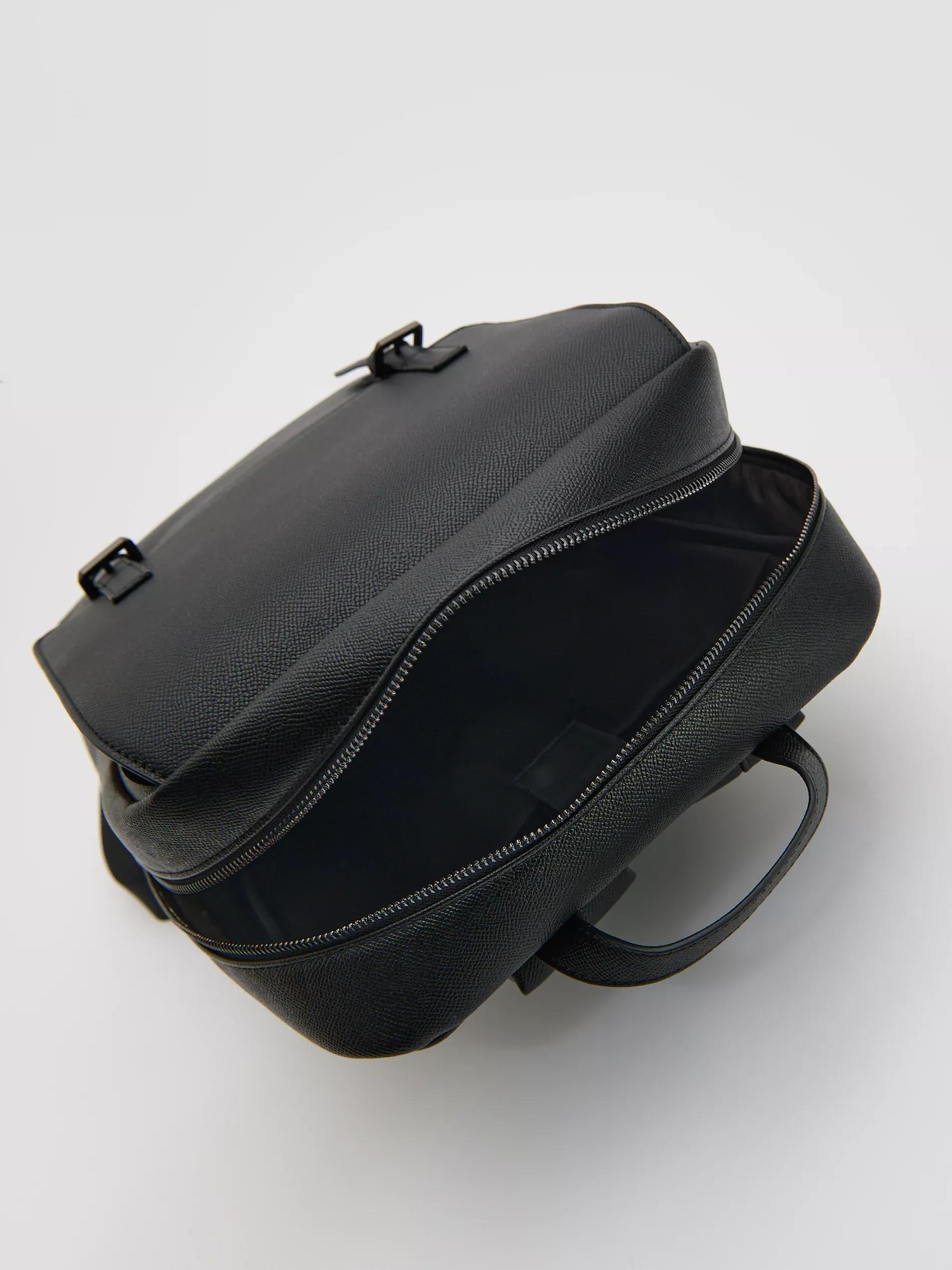 Black Backpack With Handle, Black, large image number 1