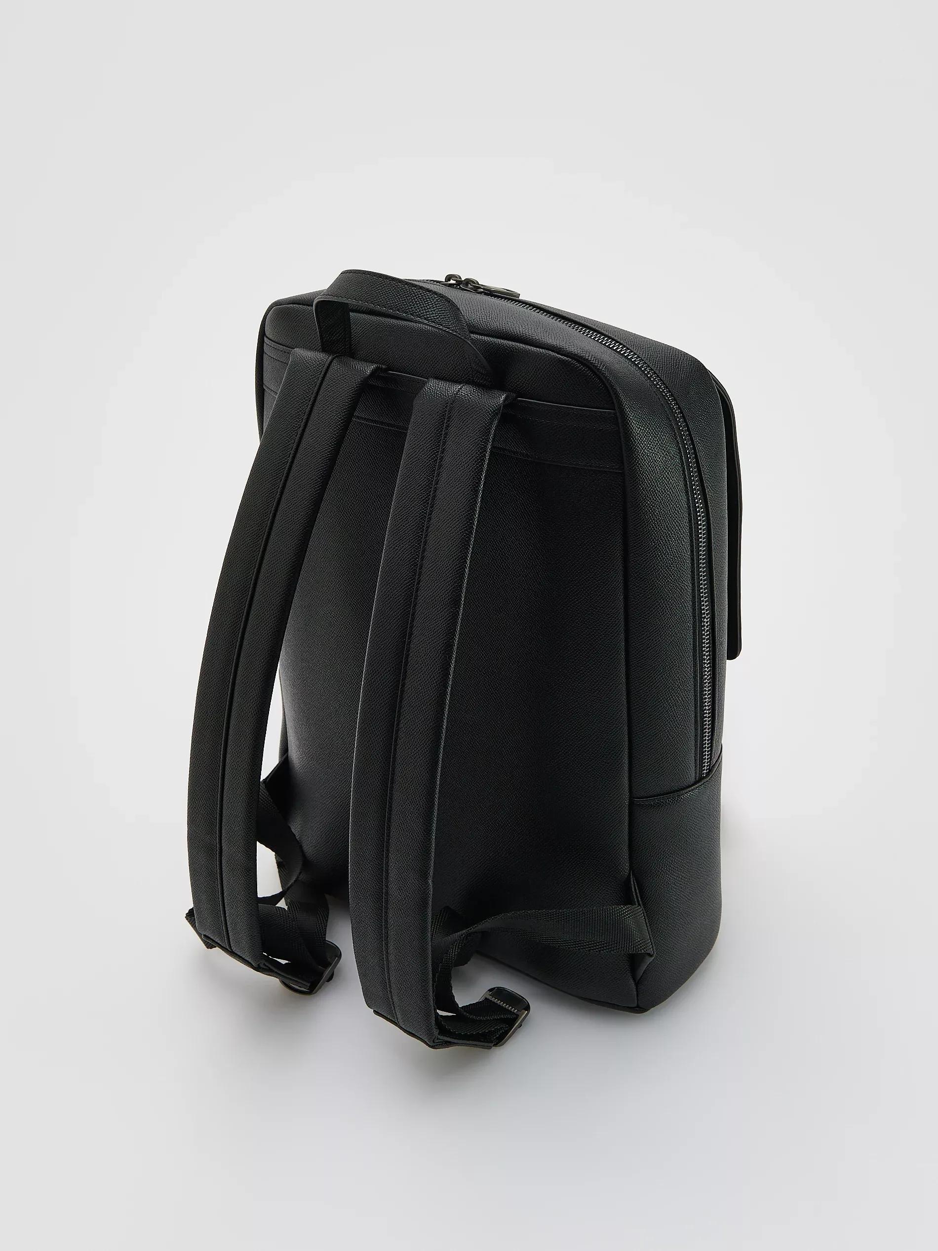 Black Backpack With Handle, Black, large image number 2