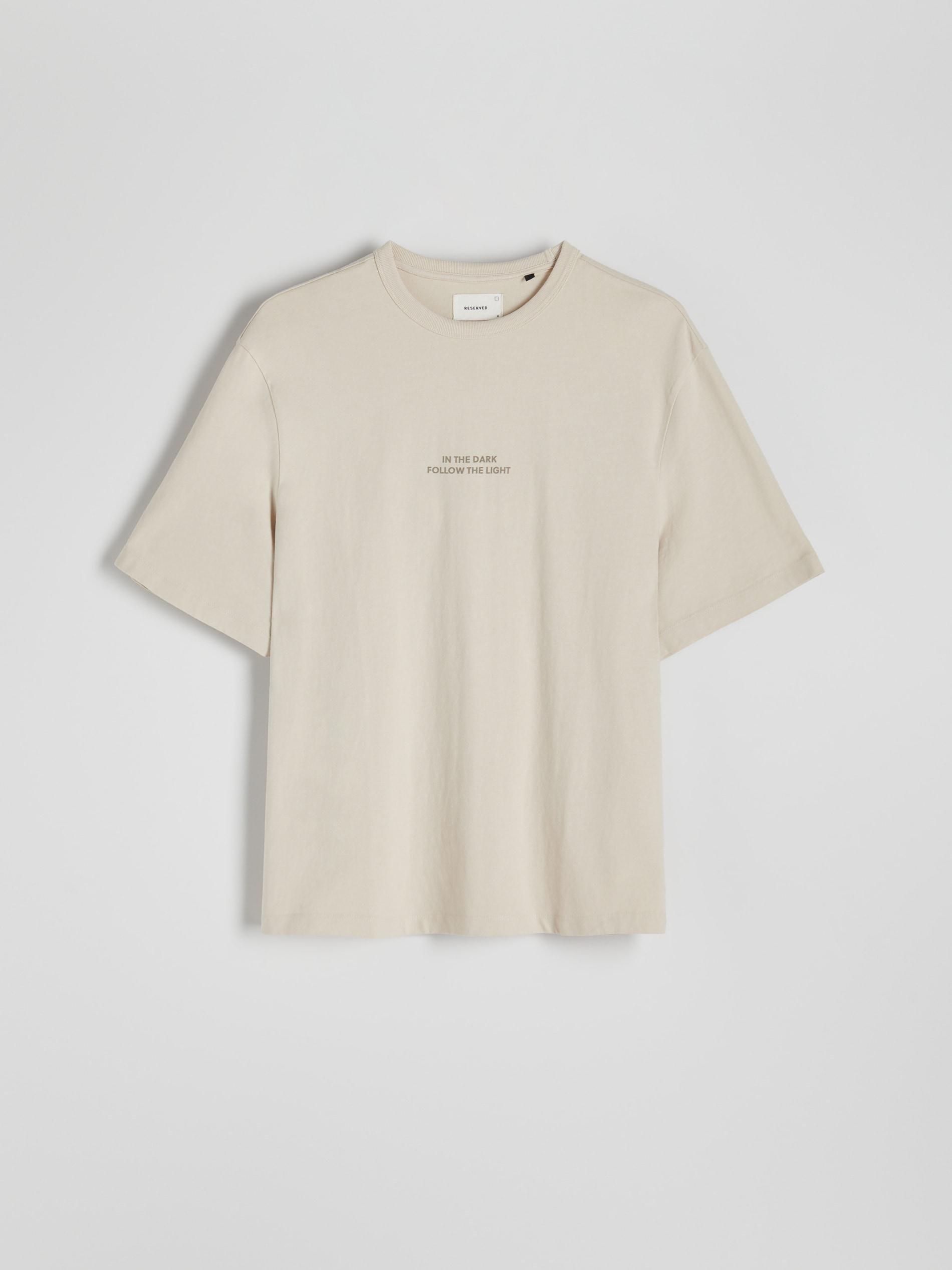 Beige Relaxed-Fit T-Shirt With Print, , large image number 2
