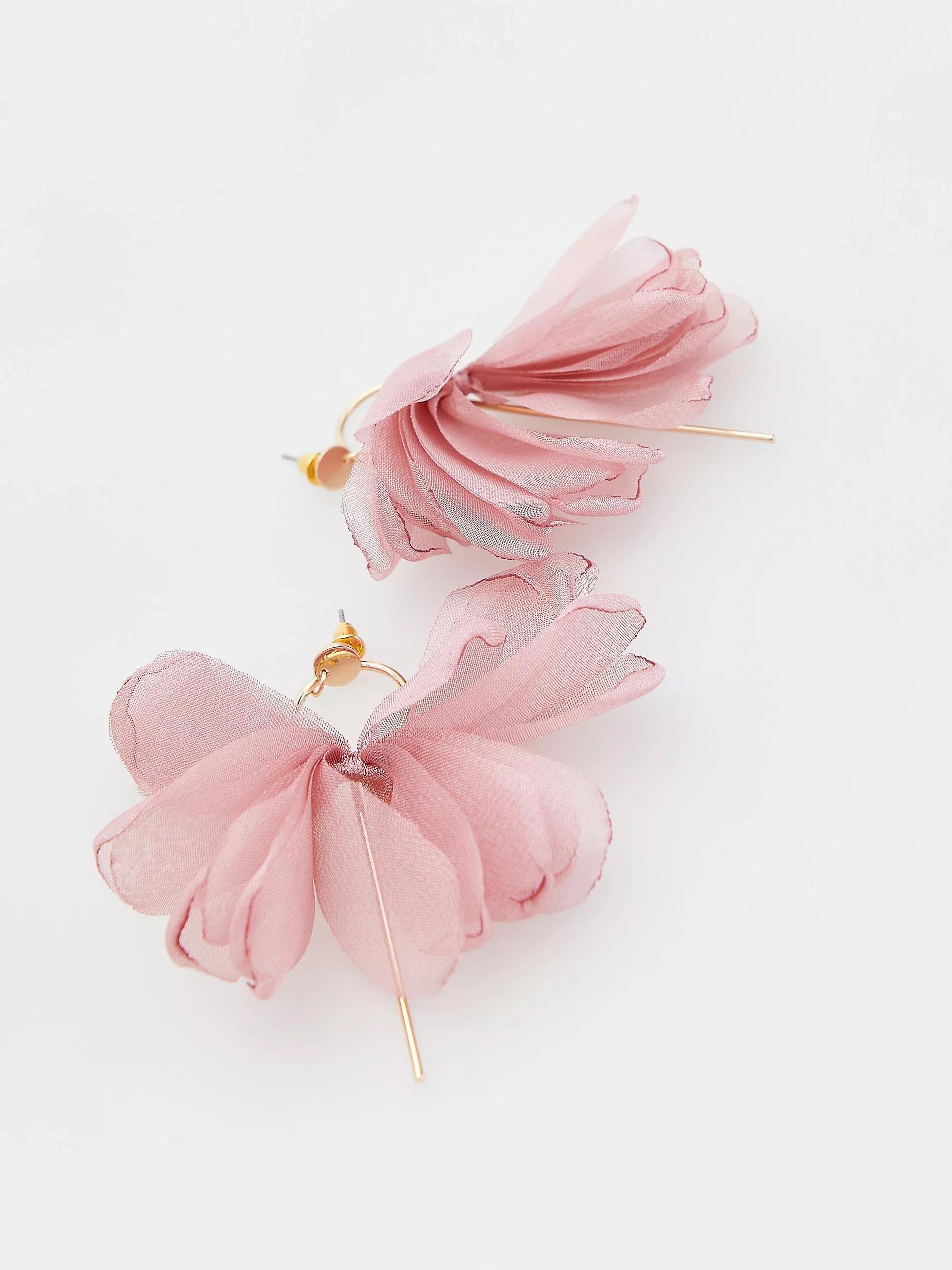 Pink Earrings, Pink, large image number 1