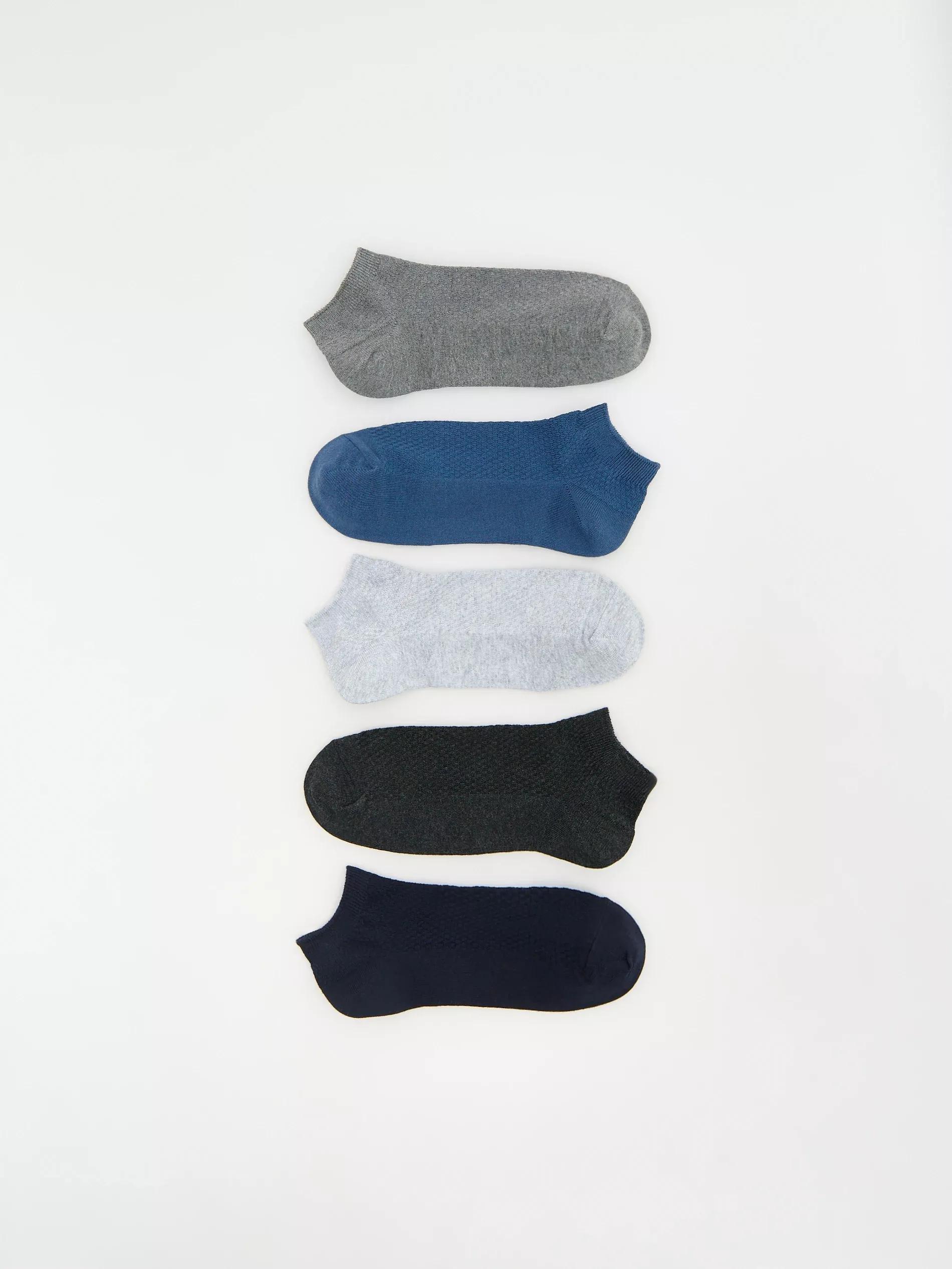 Blue Set Of 5 Pairs Of Socks, , medium