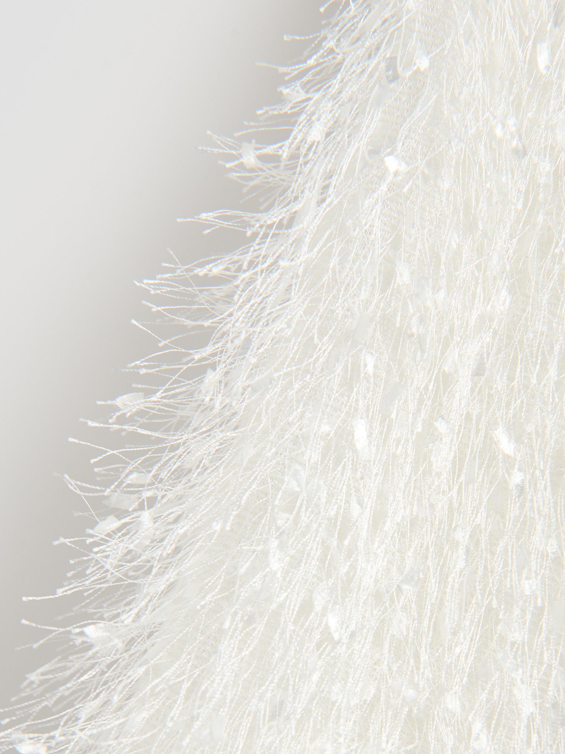 Cream Faux Fur Bolero, Ivory, large image number 6