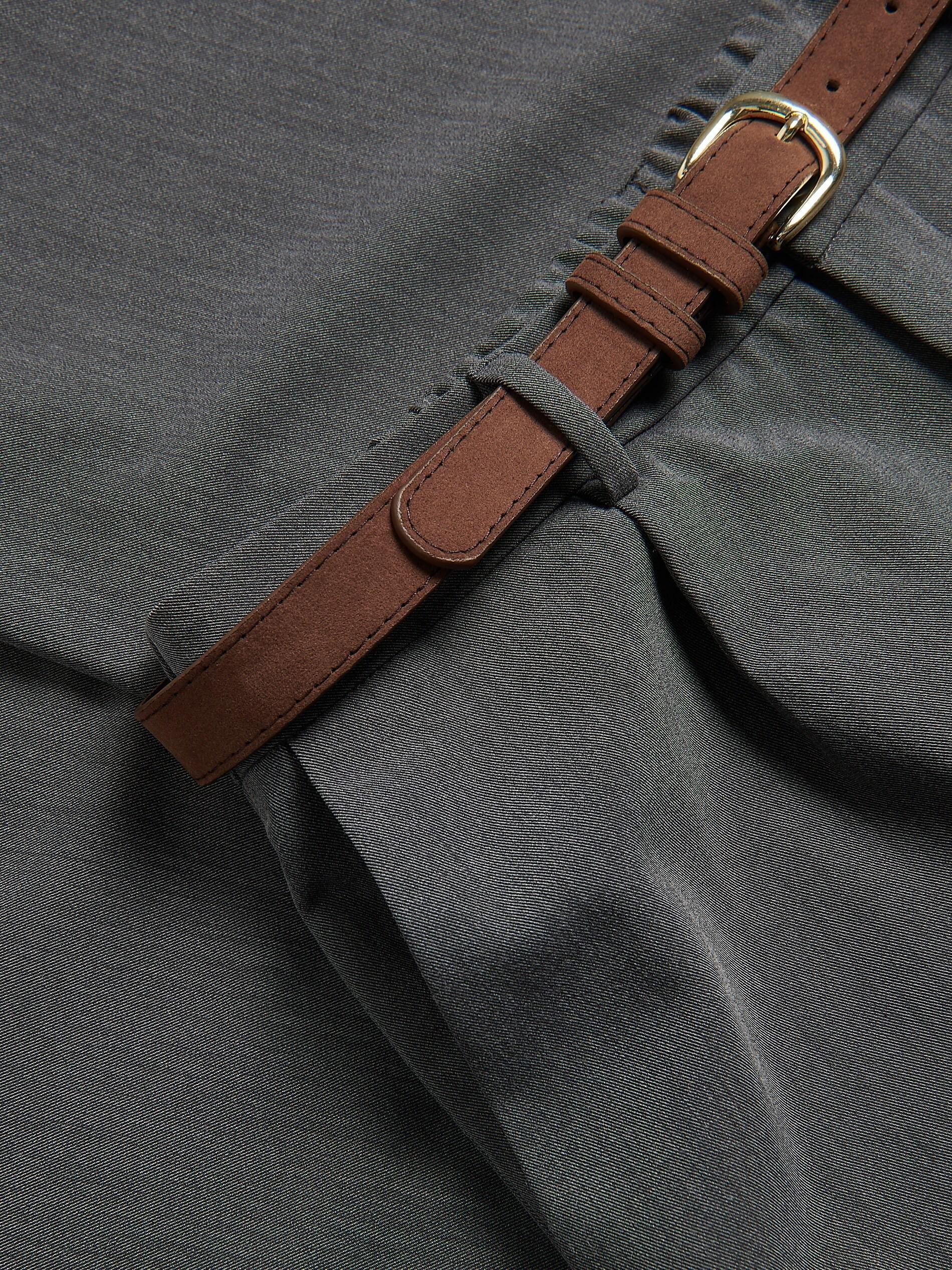 Grey Loose Trousers With Belt, Grey, large image number 5