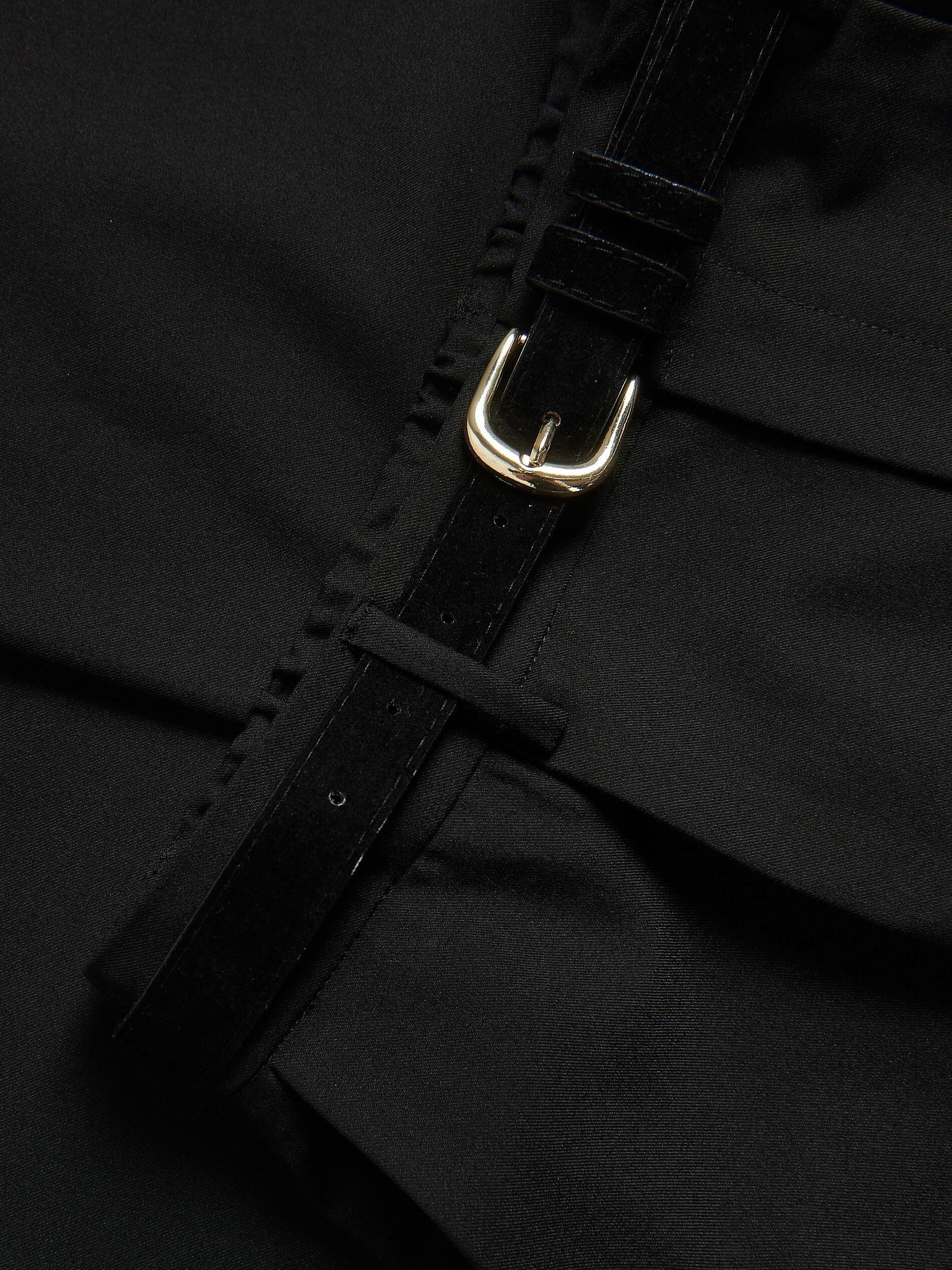 Black Loose Trousers With Belt, Black, large image number 5