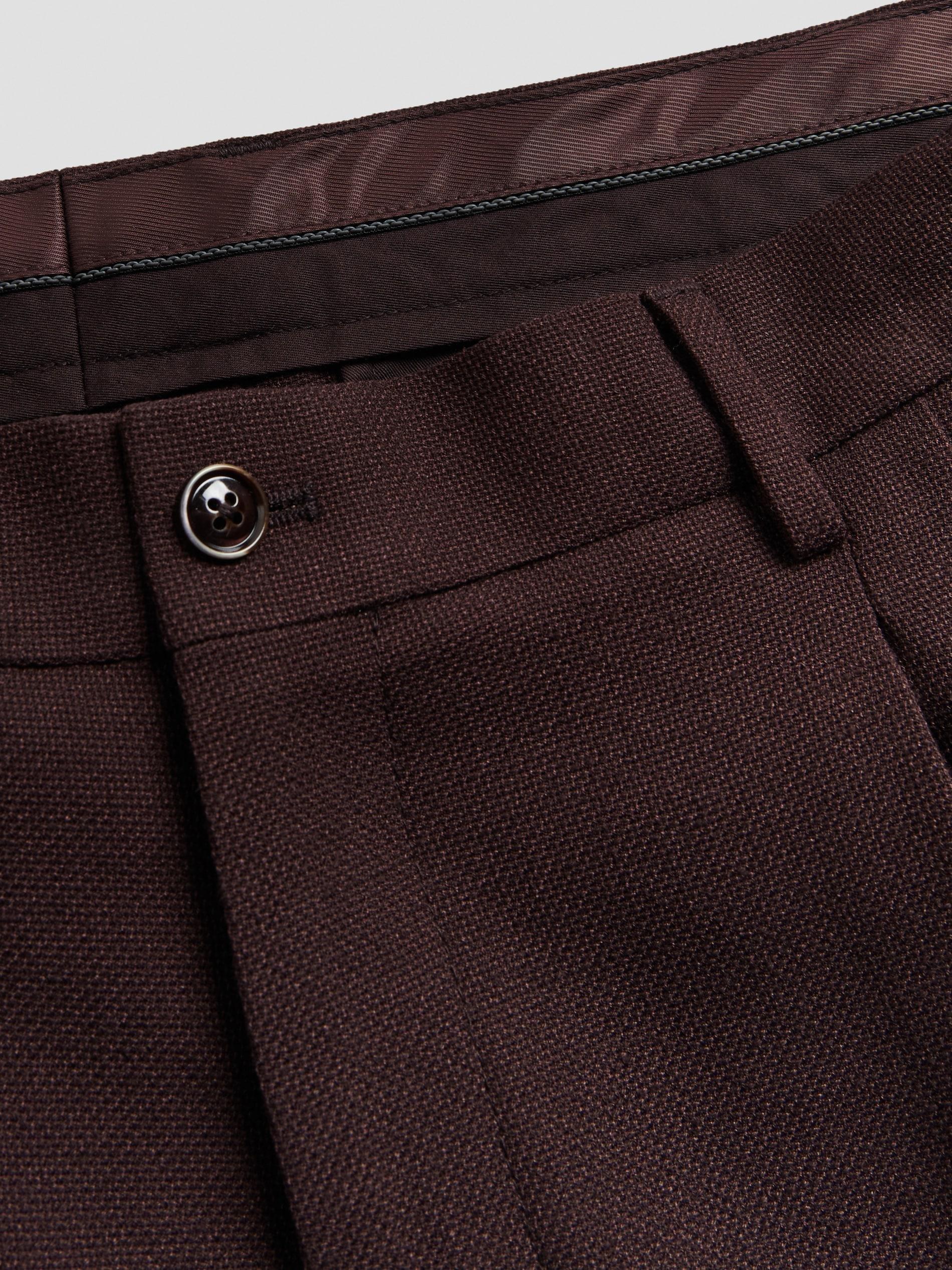 Maroon Slim Suit Trousers, Burgundy, large image number 5