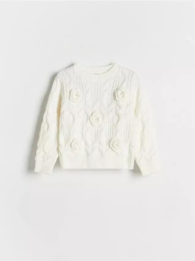 Cream Sweater With Pearls, , large image number 0