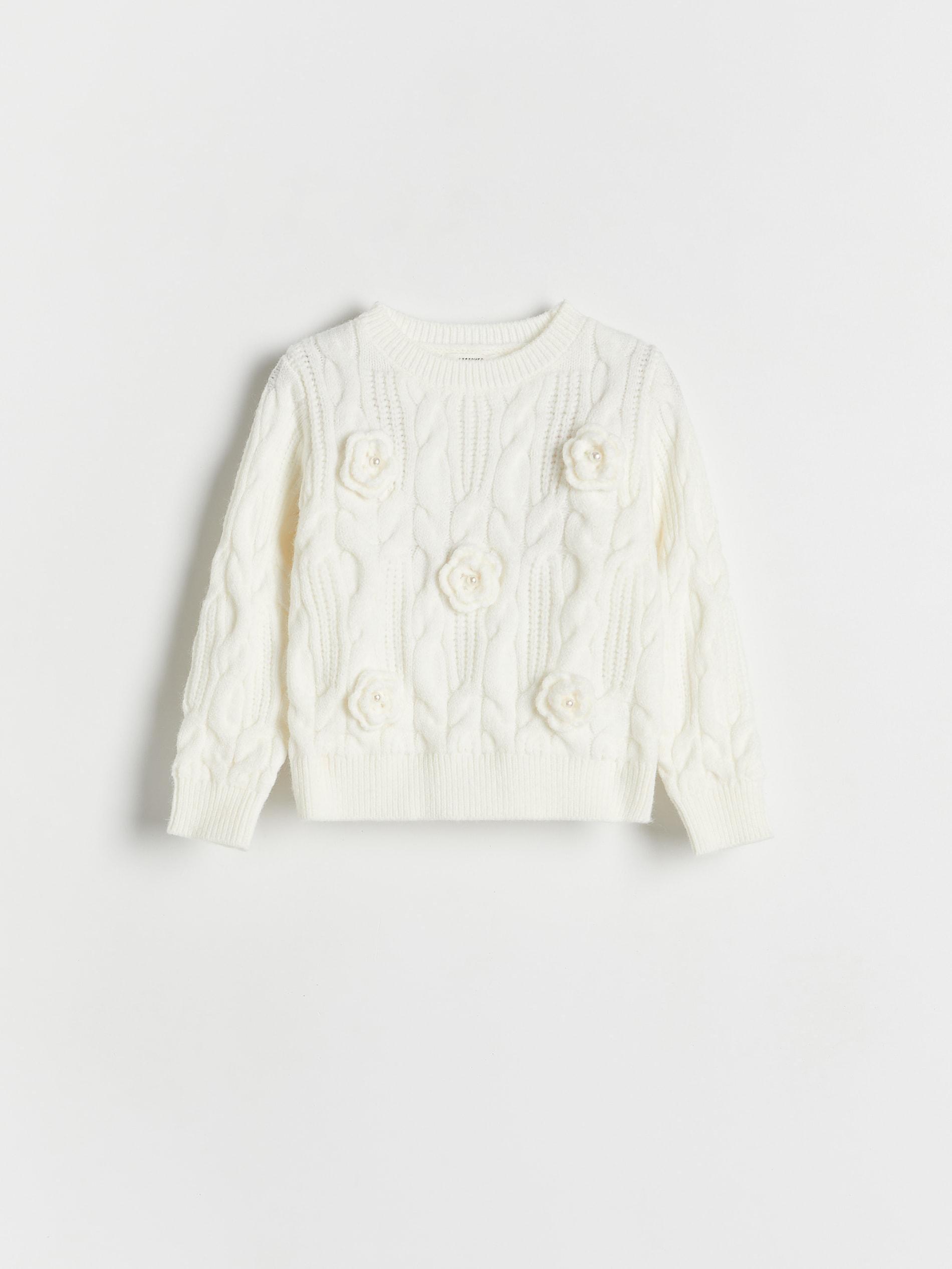 Cream Sweater With Pearls, , large image number 1