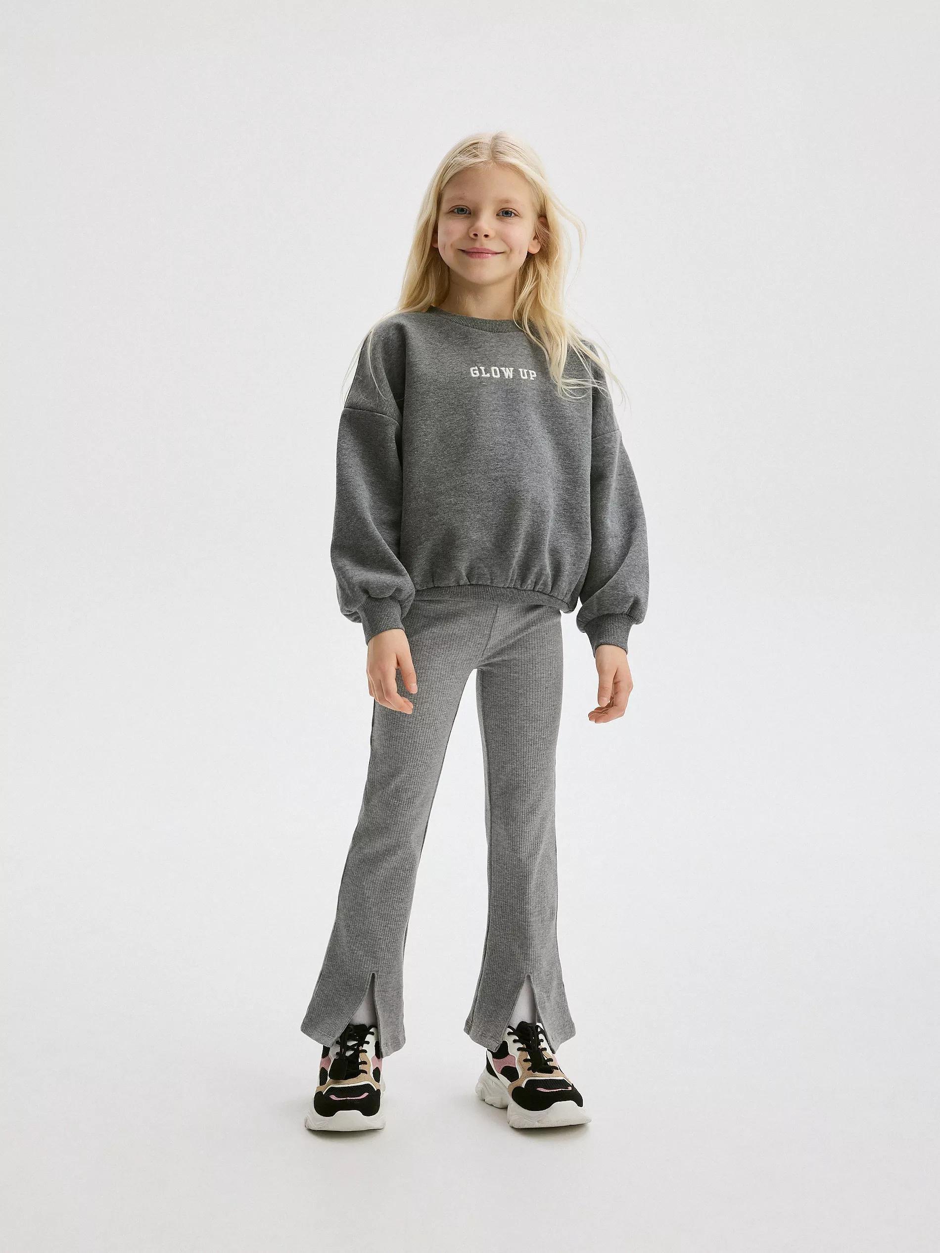 Grey Flared Tights, , large image number 2