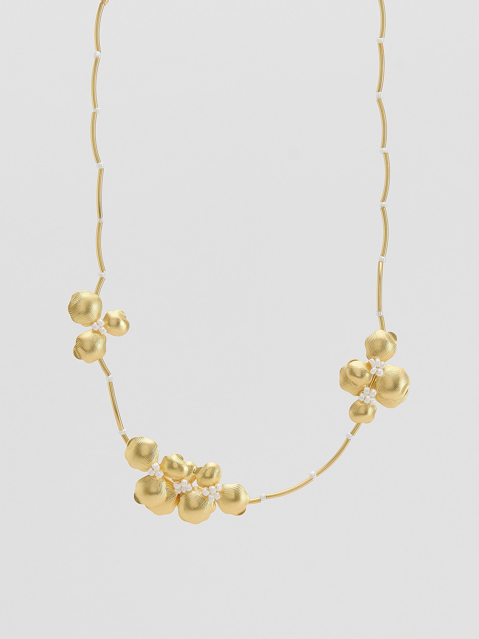 Multicolour Flower Necklace, Multicolor, large image number 0