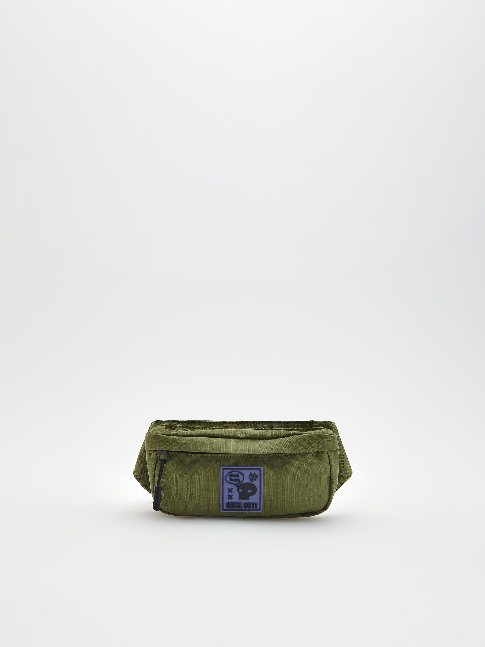 Khaki Patched Bumbag, Unisex Kids, , large image number 0