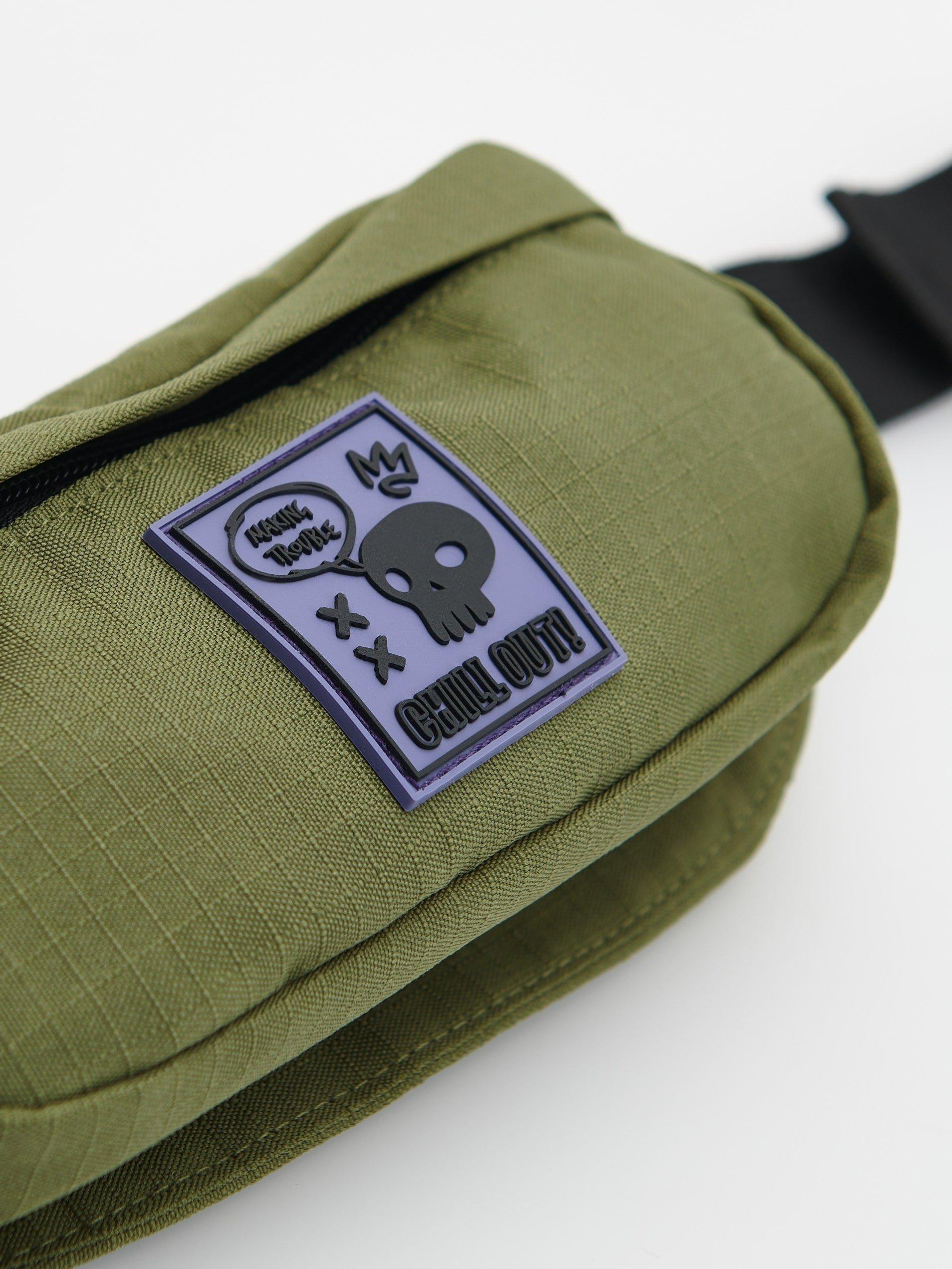 Khaki Patched Bumbag, Unisex Kids, , large image number 8