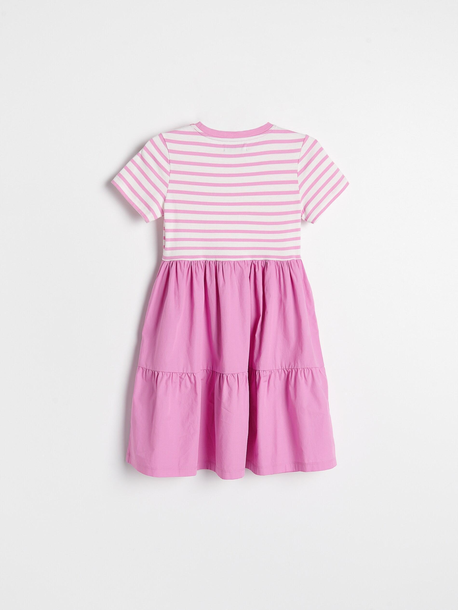 Hot Pink Striped Dress, Kids Girls, , large image number 3