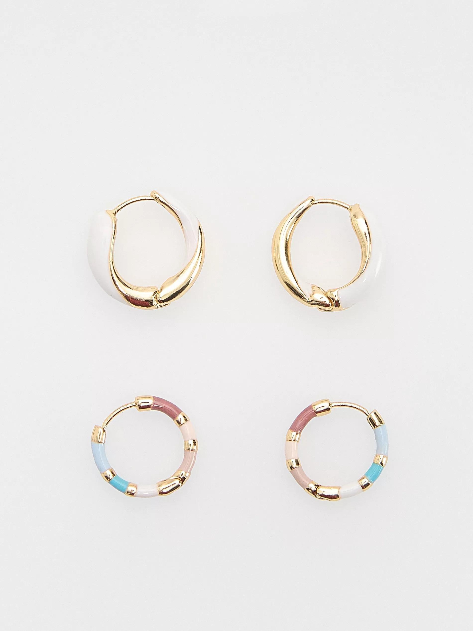 Multicolour Hoop Earrings Set, Multicolor, large image number 0