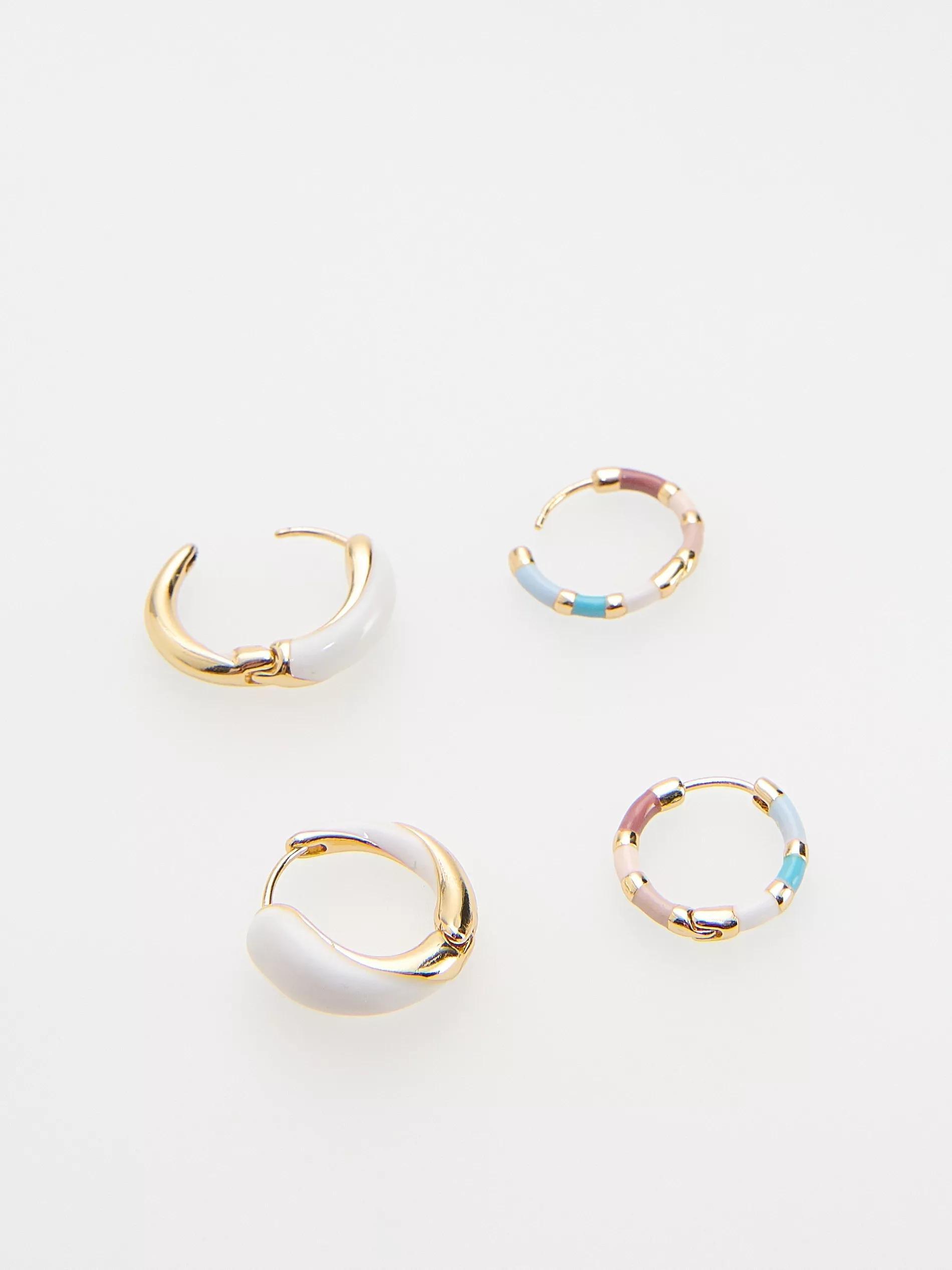 Multicolour Hoop Earrings Set, Multicolor, large image number 1