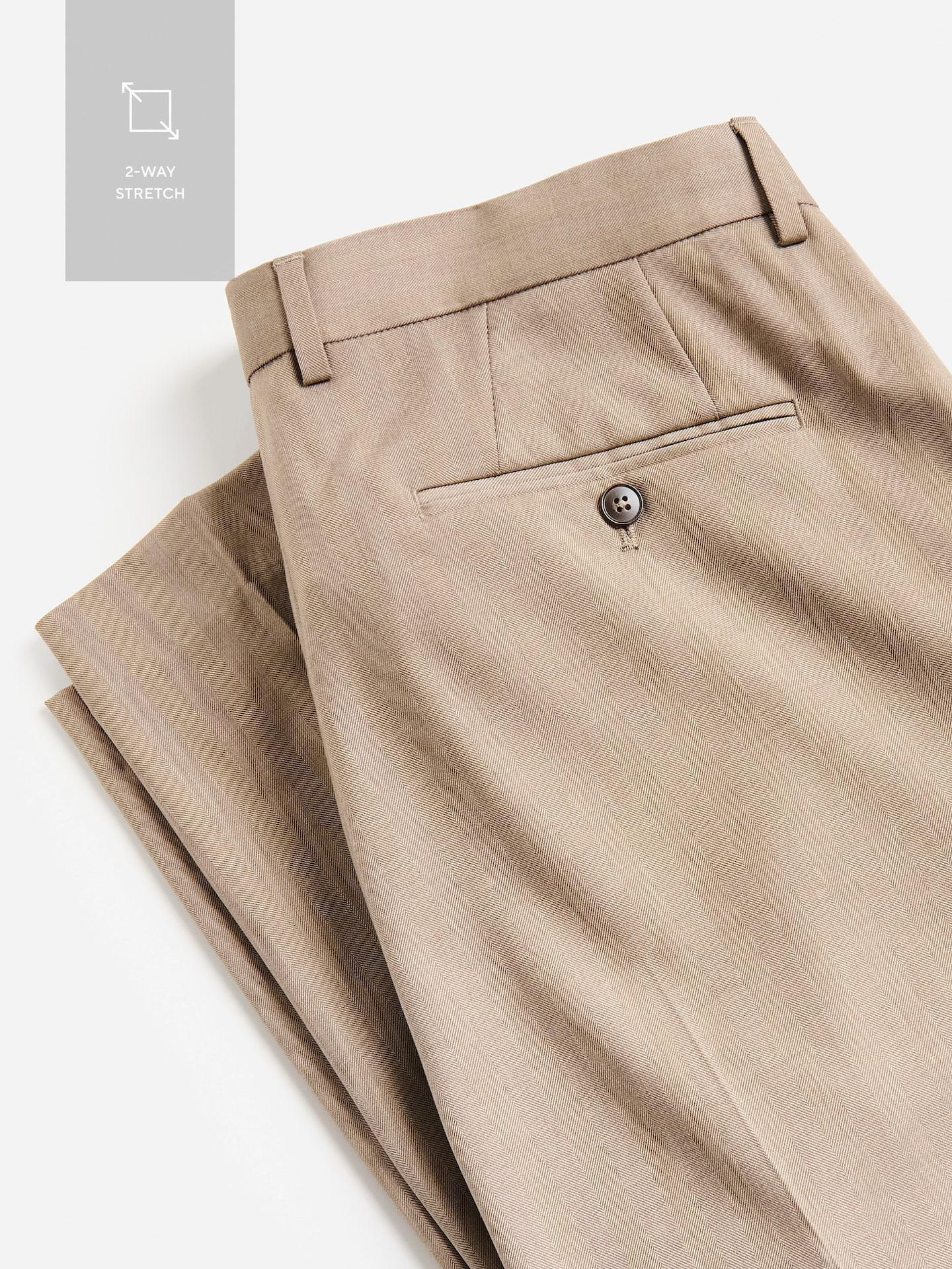 Brown Suit Trousers With Pressed Crease, 7401_84P, medium