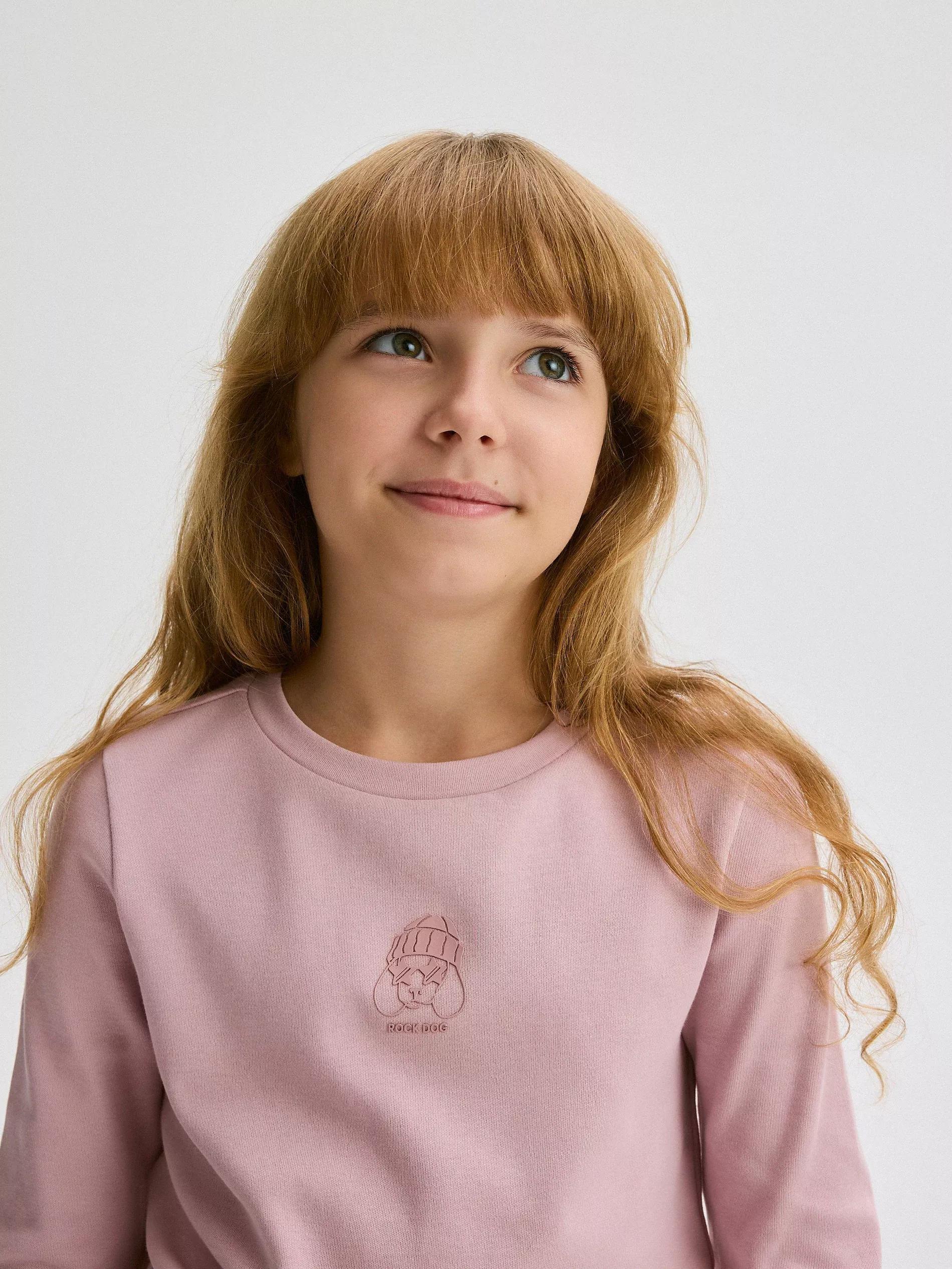 Pink Long-Sleeved Shirt With Applique, , large image number 1